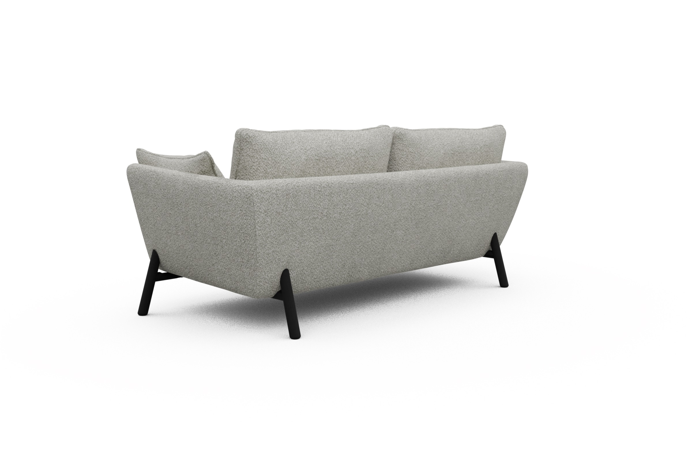 Sofa Emil 2-Sitzer Beinfarbe Eiche Schwarz Vanora-Warm-Sand