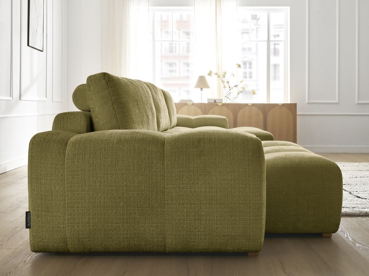 Bobochic Anakin Wohnlandschaft, 3 Kissen Strukturstoff Grün
