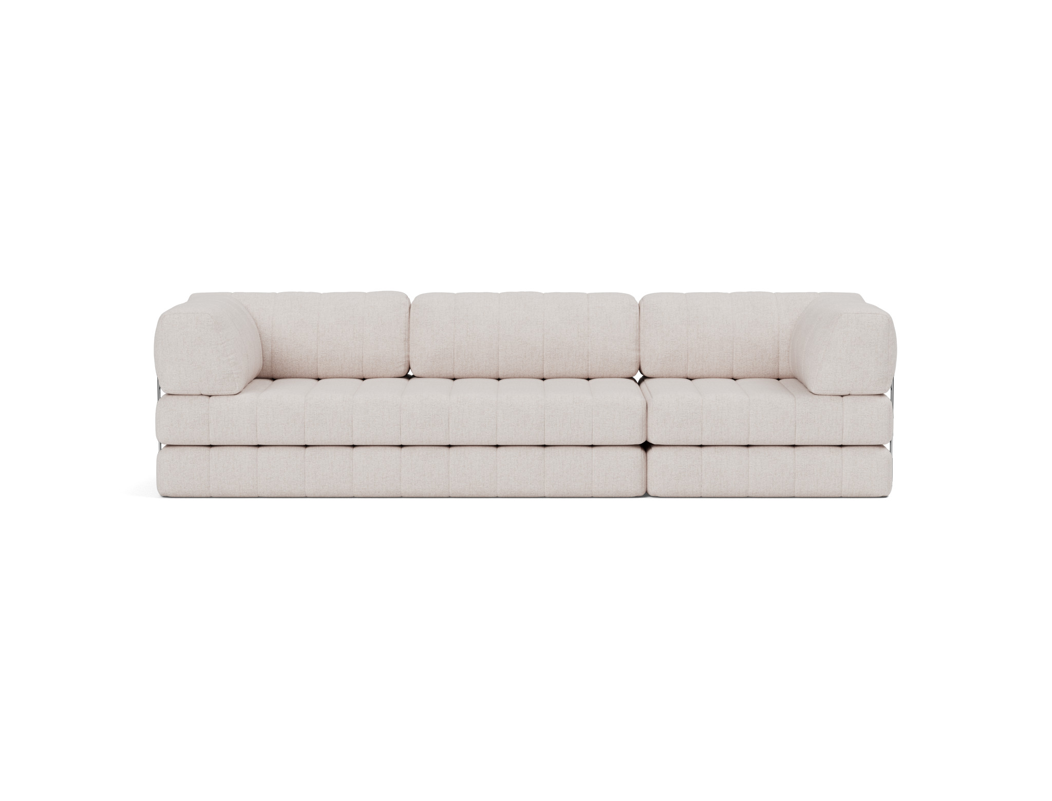 Schlafsofa CozyPad Grand mit Armlehnen Strukturierter Stoff Weda 300-Weda-Sand