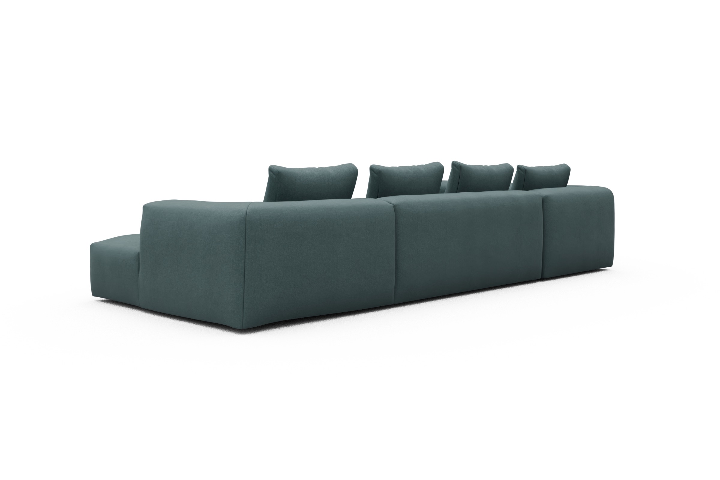 Wohnlandschaft Fred Chaiselongue rechts mit 2-Sitzer und lange Armlehne links Satya-Niagara