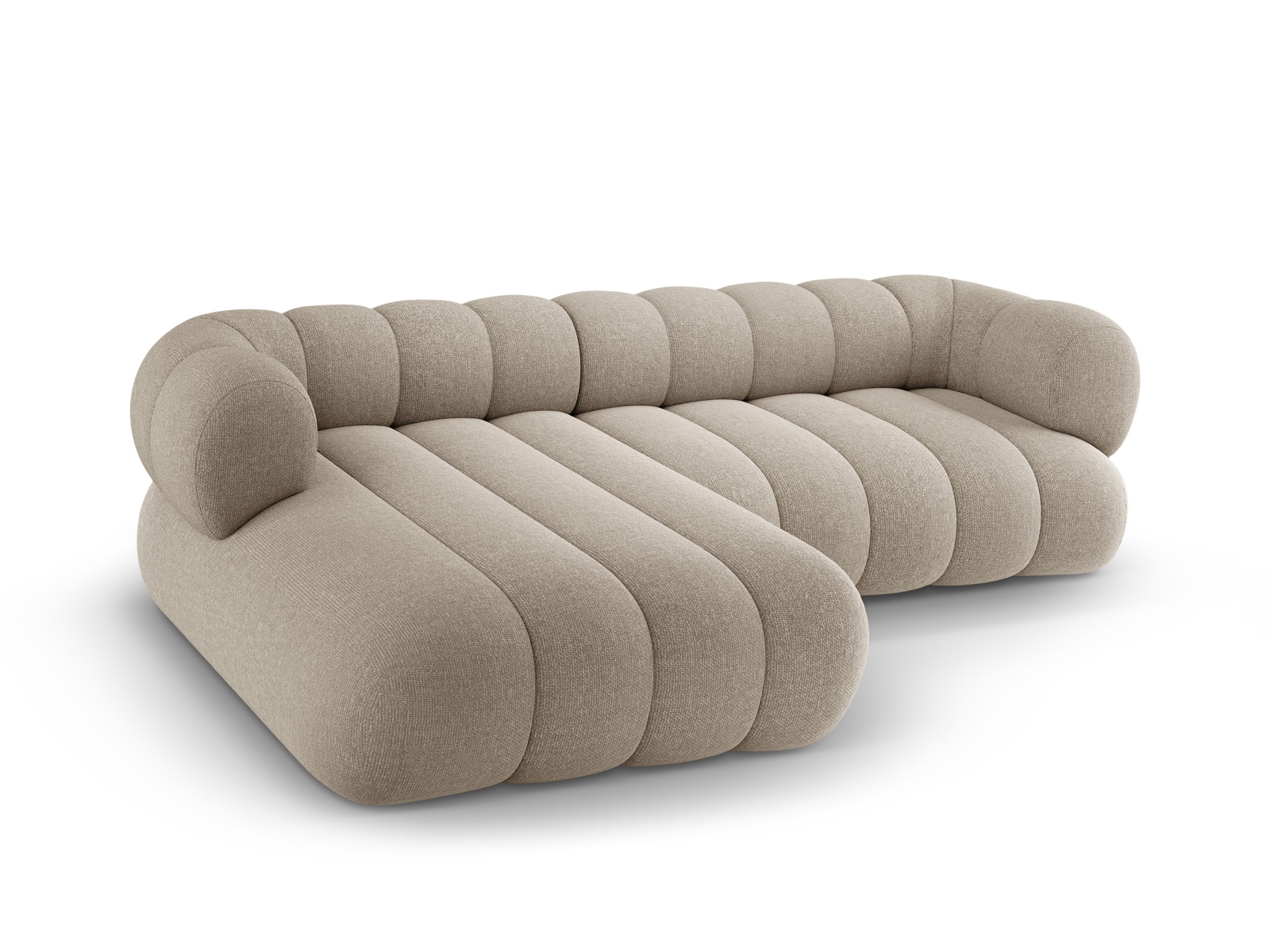 Cosmopolitan Design Ecksofa Koge 5-Sitzer Chenille Eden Dunkelbeige Links