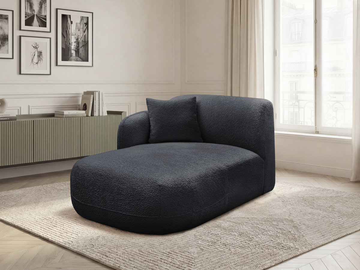 Bobochic Anda Méridienne-Modul Chenille Schwarz Ecke links