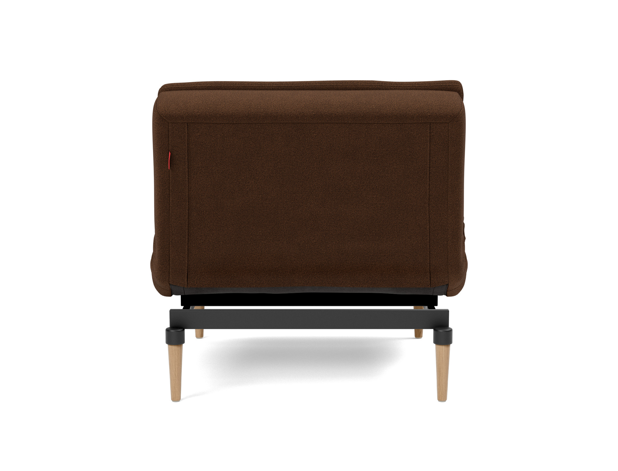 Sessel Dublexo Strukturierter Stoff Taura 359-Cappuccino Beine Styletto Eiche hell