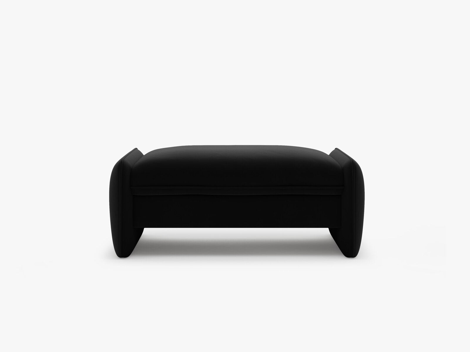 Micadoni Georgia Pouf XL Samt Magic Velvet Schwarz