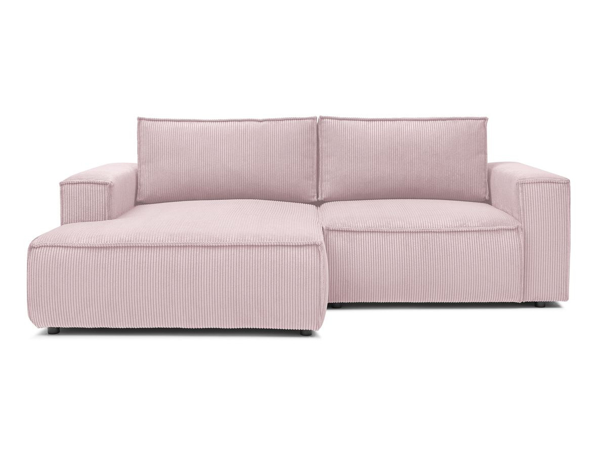 Bobochic Nihad Ecksofa Cordsamt Violett Ecke links
