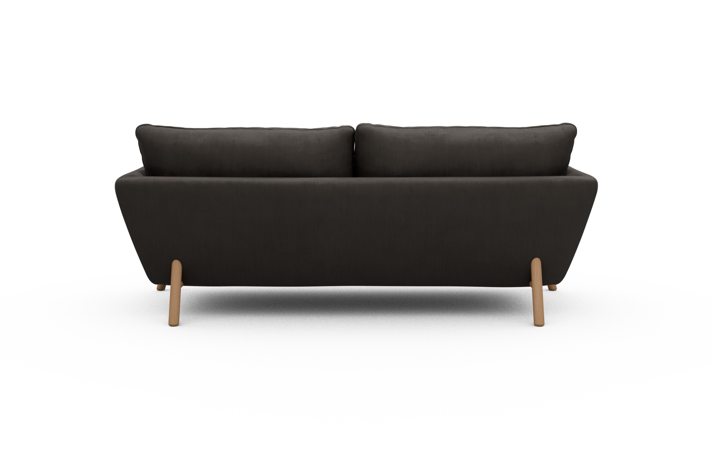 Sofa Emil 3-Sitzer Beinfarbe Eiche Natur Cordufine-Taupe