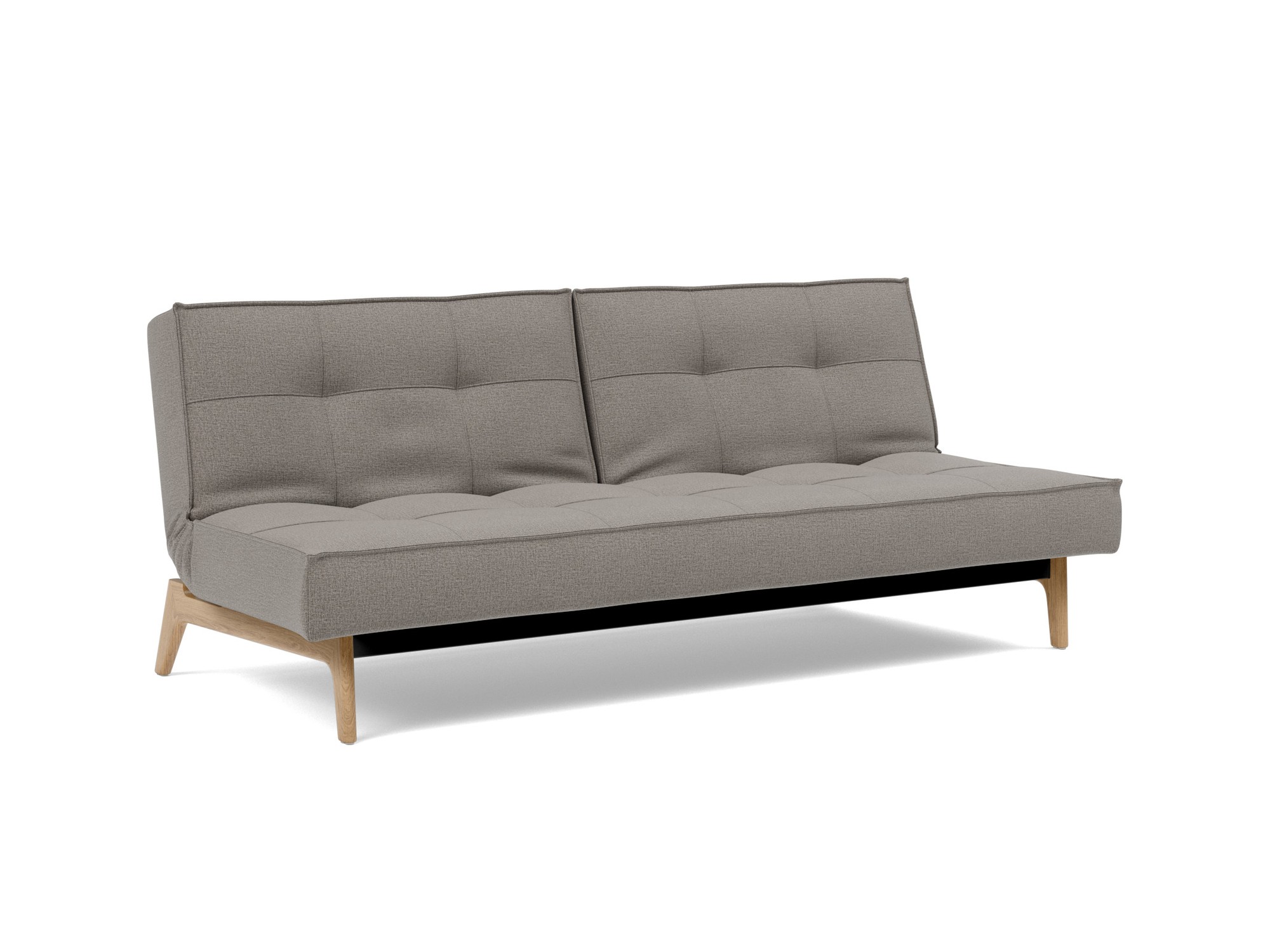 Schlafsofa Splitback Flachgewebe Mixed Dance 521-Grey Beine Eiche