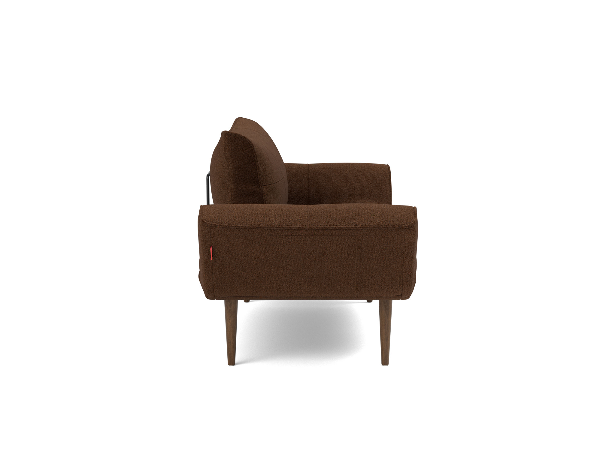 Tagesbett Zeal Strukturierter Stoff Taura 359-Cappuccino Beine Styletto Eiche dunkel