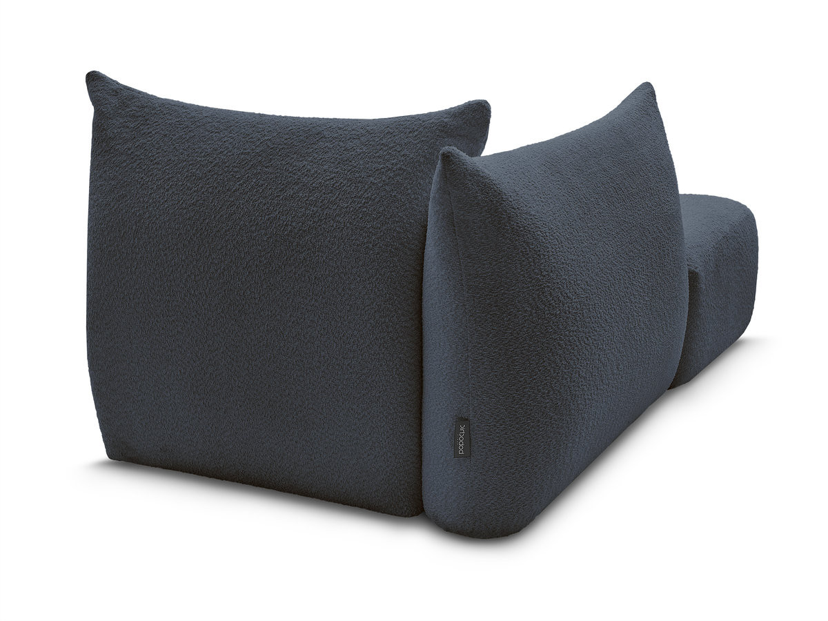 Bobochic Azra Méridienne-Modul Bouclé-Stoff Dunkelblau Ecke links