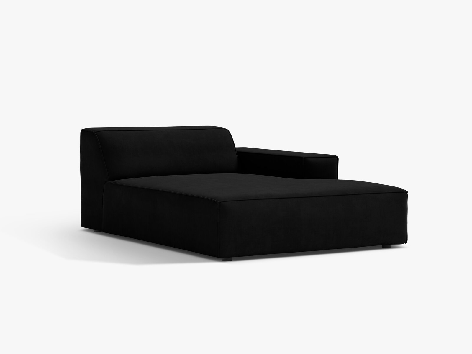 Micadoni Jodie Chaiselongue Rechts Samt Bluvel Schwarz