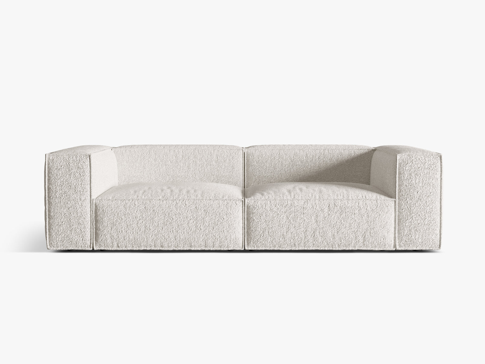 Micadoni Sofa Nuria 4-Sitzer Boucle Grau Beige Melange