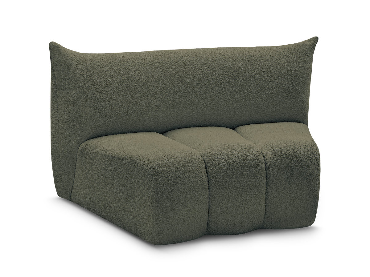 Bobochic Azra Sofamodul 1-Sitzer Bouclé-Stoff Grün
