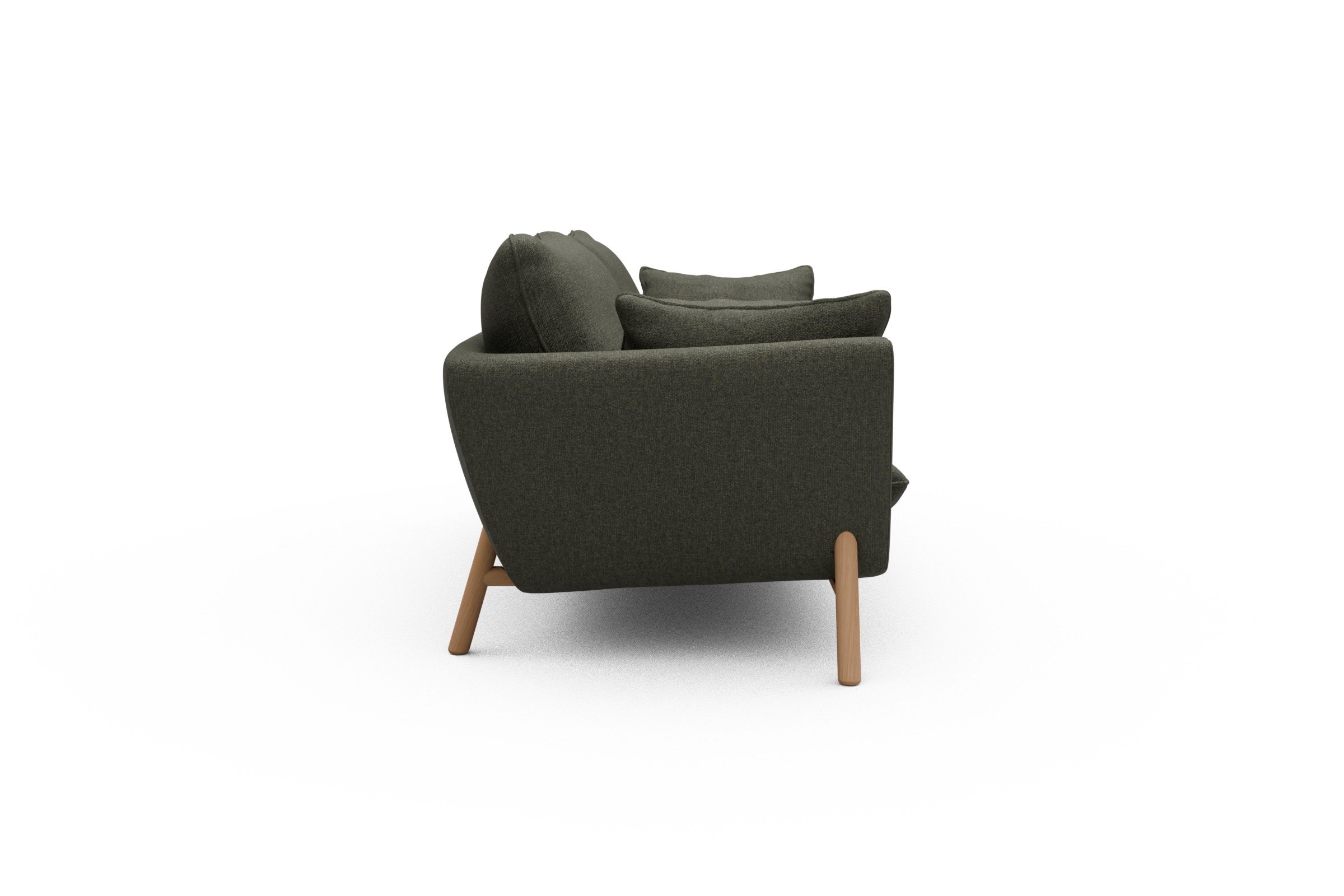 Sofa Emil 3-Sitzer Beinfarbe Eiche Natur Sama-Winter-Moss