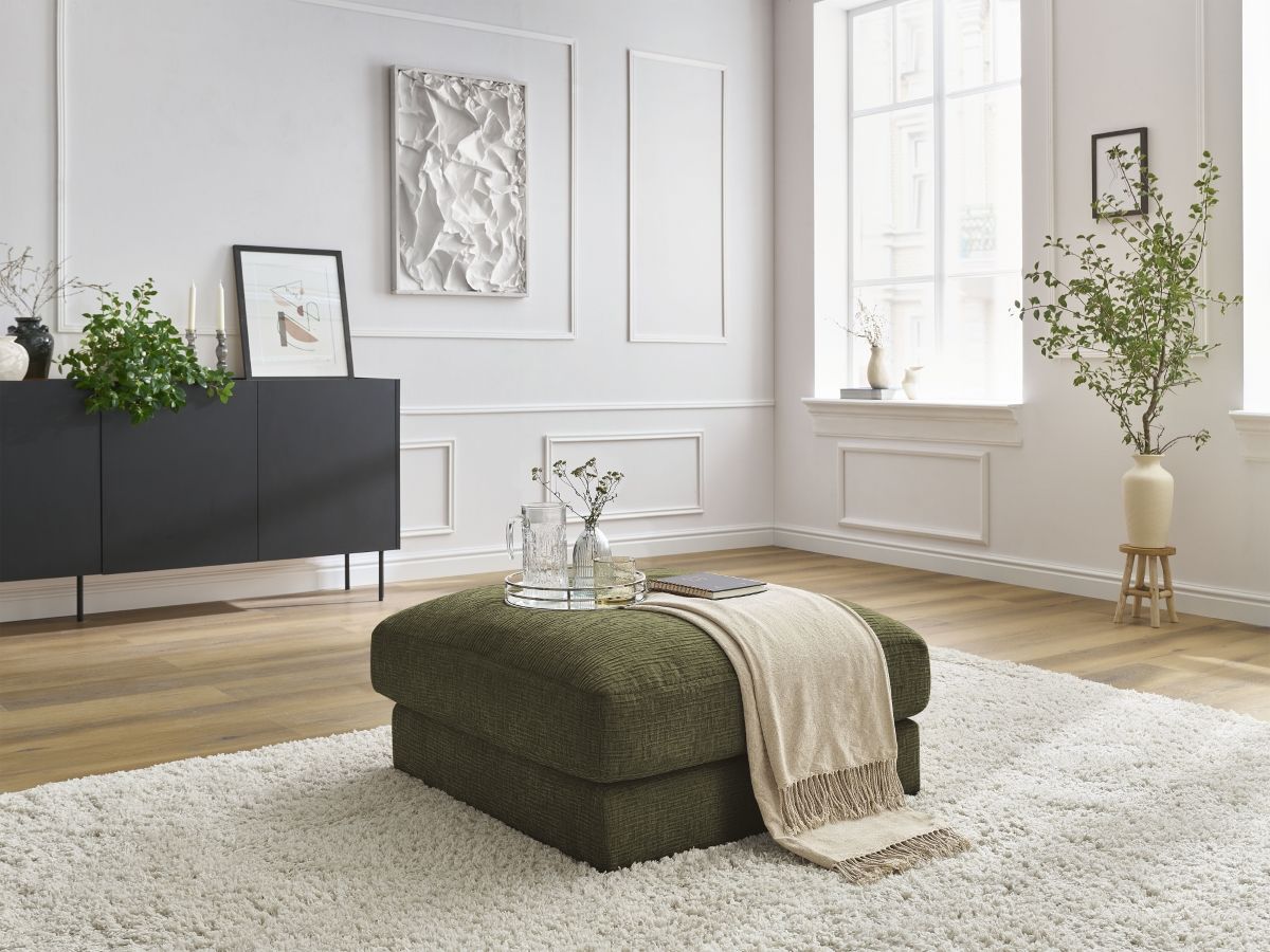 Bobochic Leonard Pouf Strukturstoff Grün