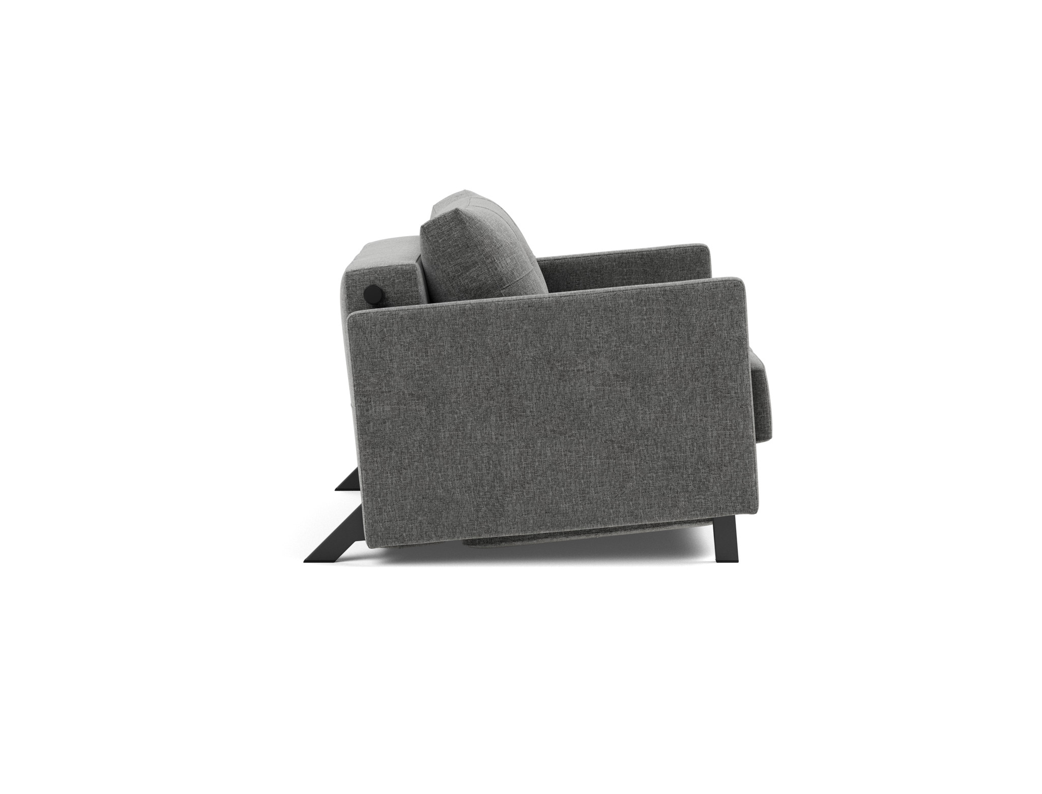 Schlafsessel Cubed 90 mit Armlehnen Strukturierter Stoff Twist 563-Charcoal