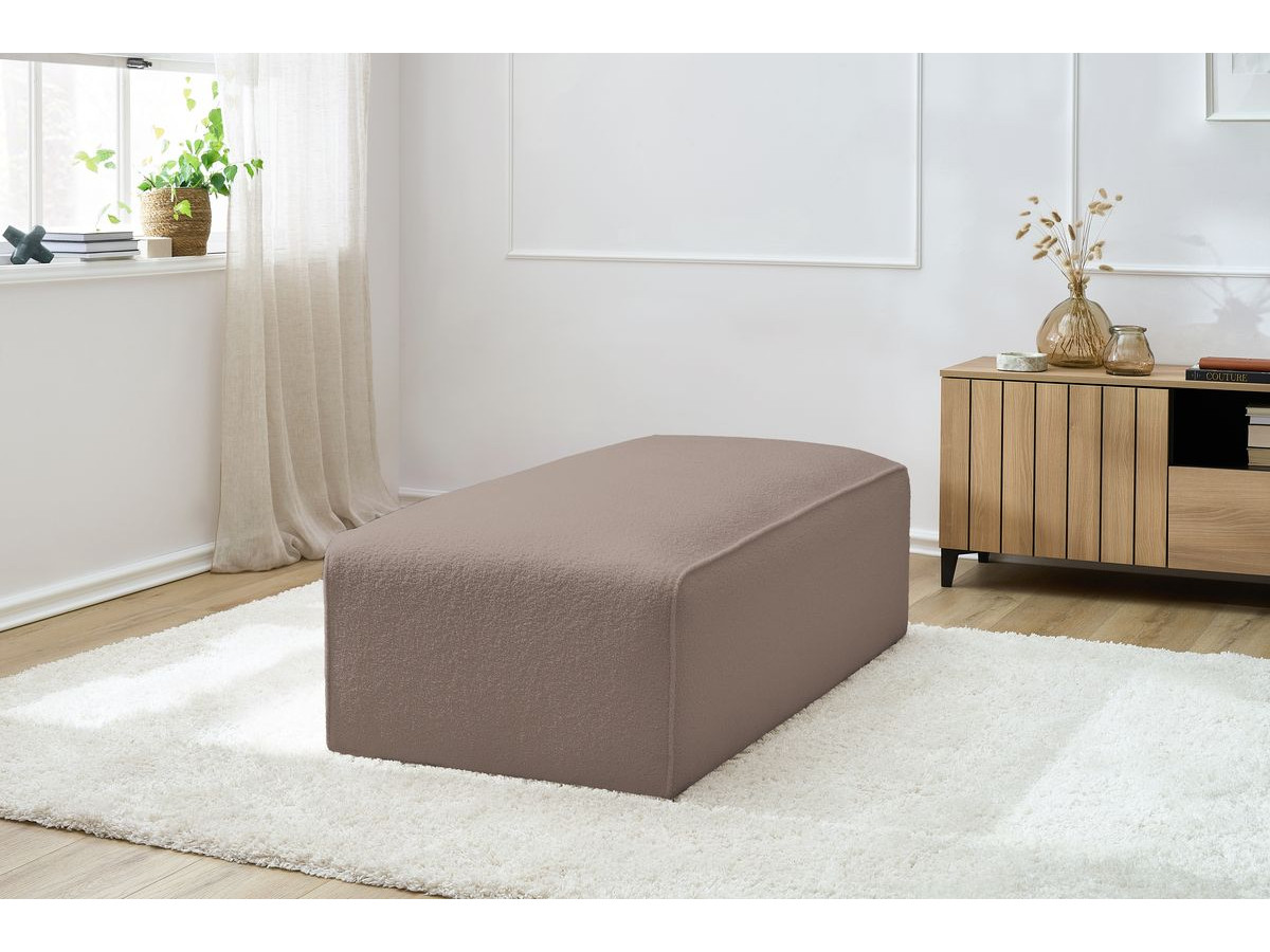 Bobochic Megeve Pouf Bouclé-Stoff Braun