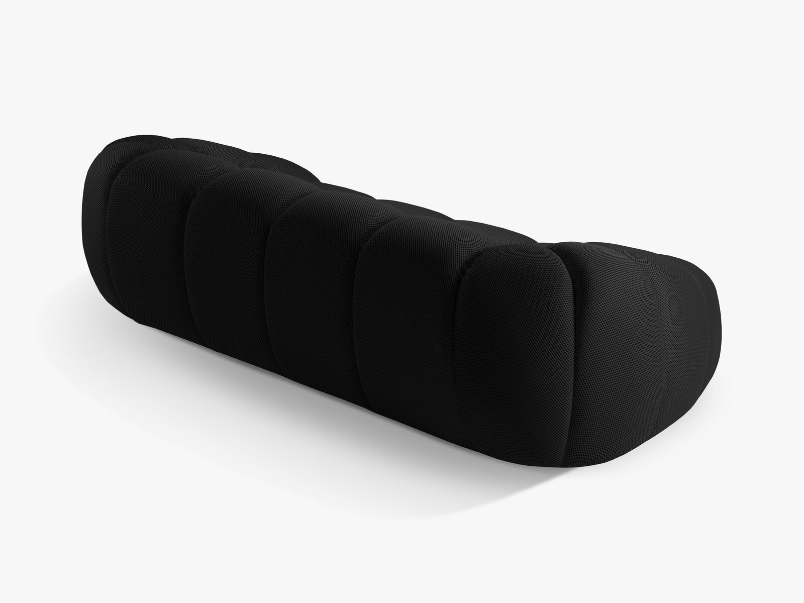 Micadoni Sofa Diana 3-Sitzer XL 3D-Stoff Schwarz