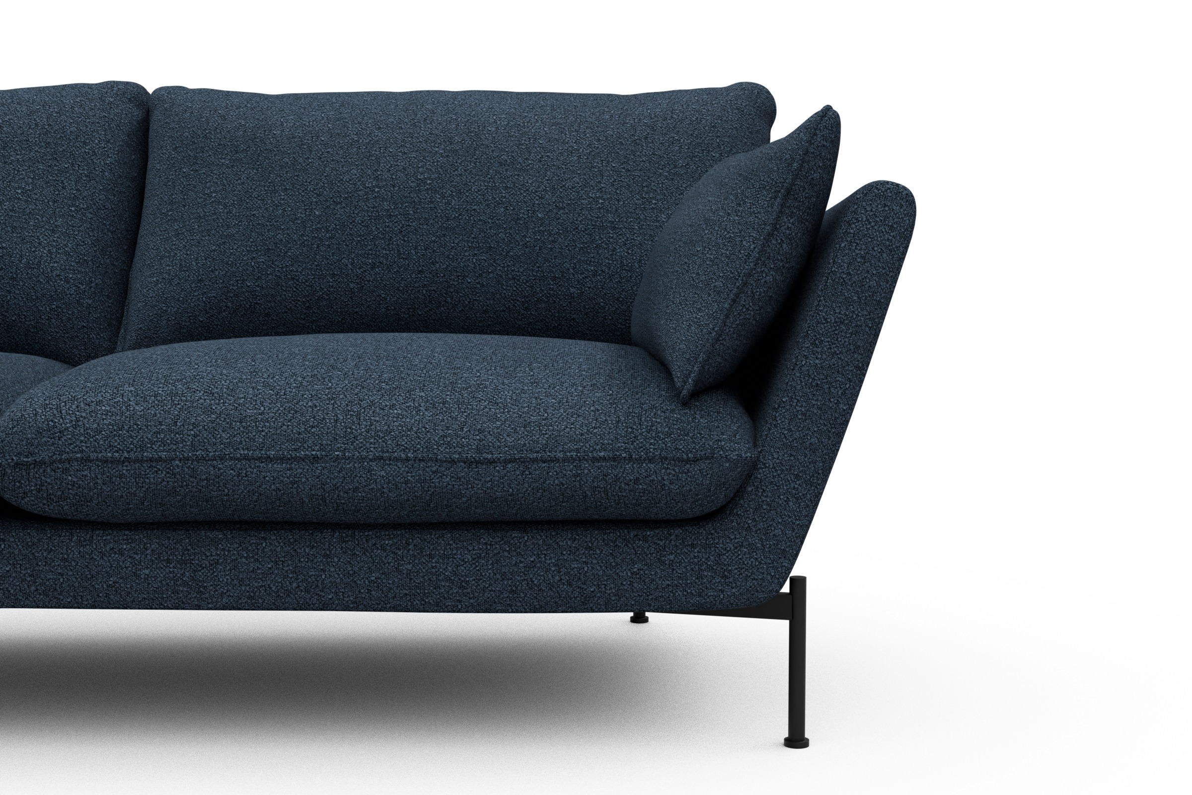 Sofa Anton 2-Sitzer Boucle-Blue