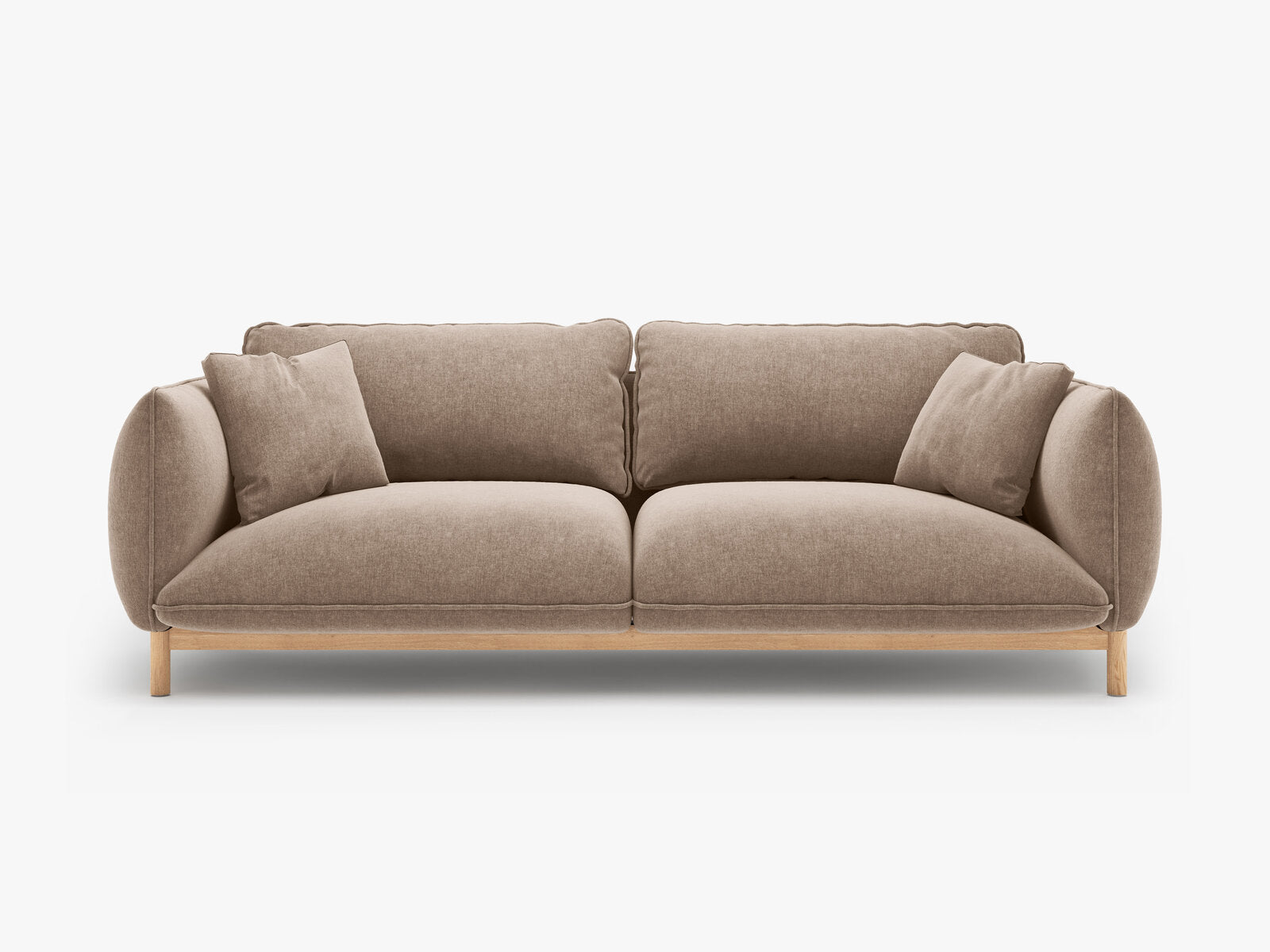 Micadoni Ada Sofa 3-Sitzer Strukturierter Stoff Wind Sand