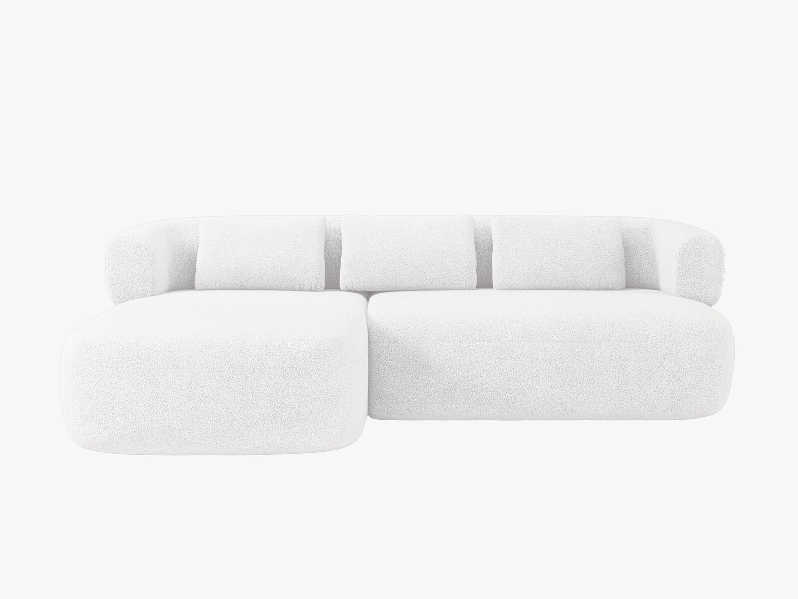 Micadoni 5-Sitzer Ecksofa Jenny Links Boucle Now or Never Elfenbein