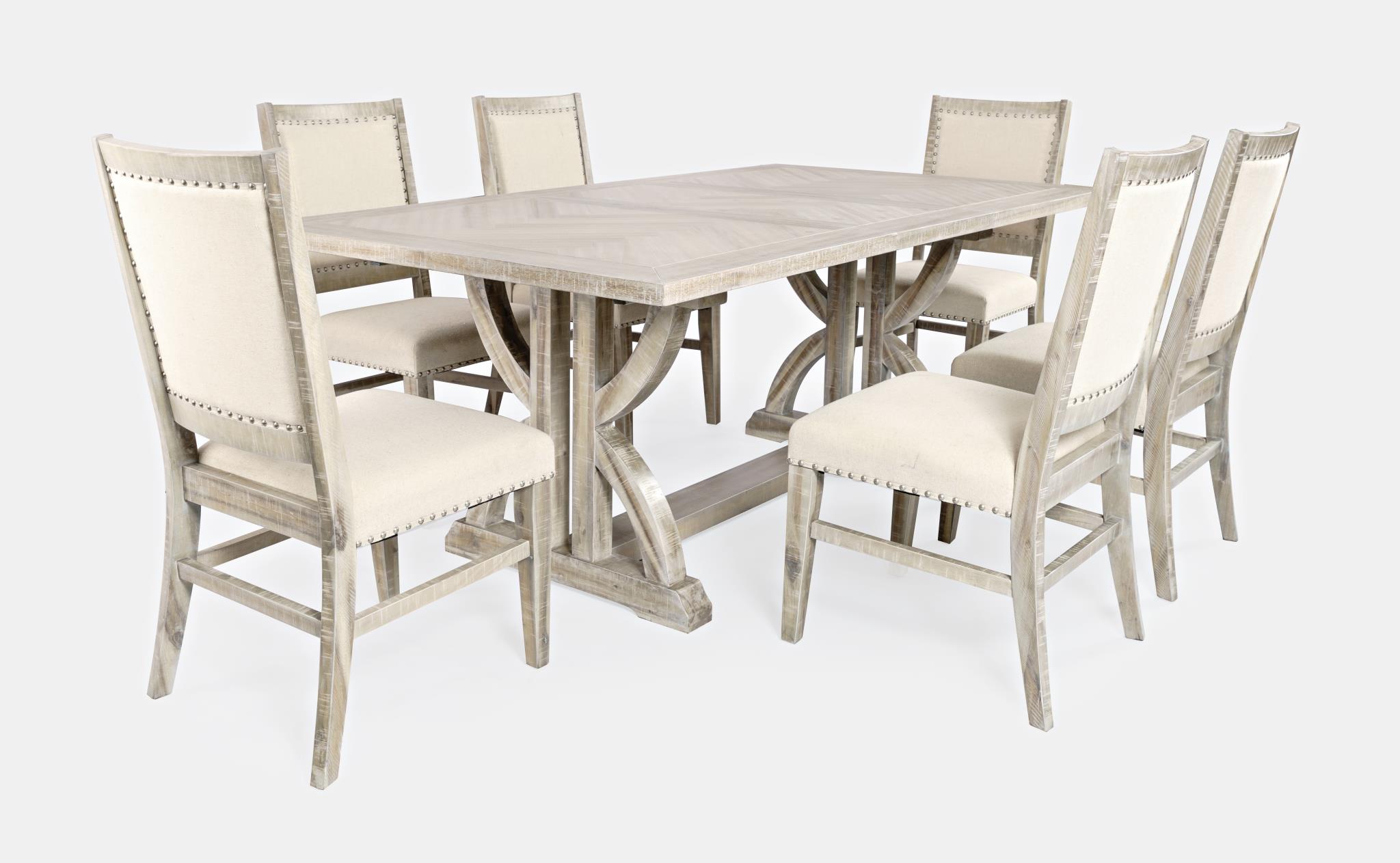 Livin Hill Set Avola: Esstisch 152,5 cm + 6× Stuhl Helles Naturholz