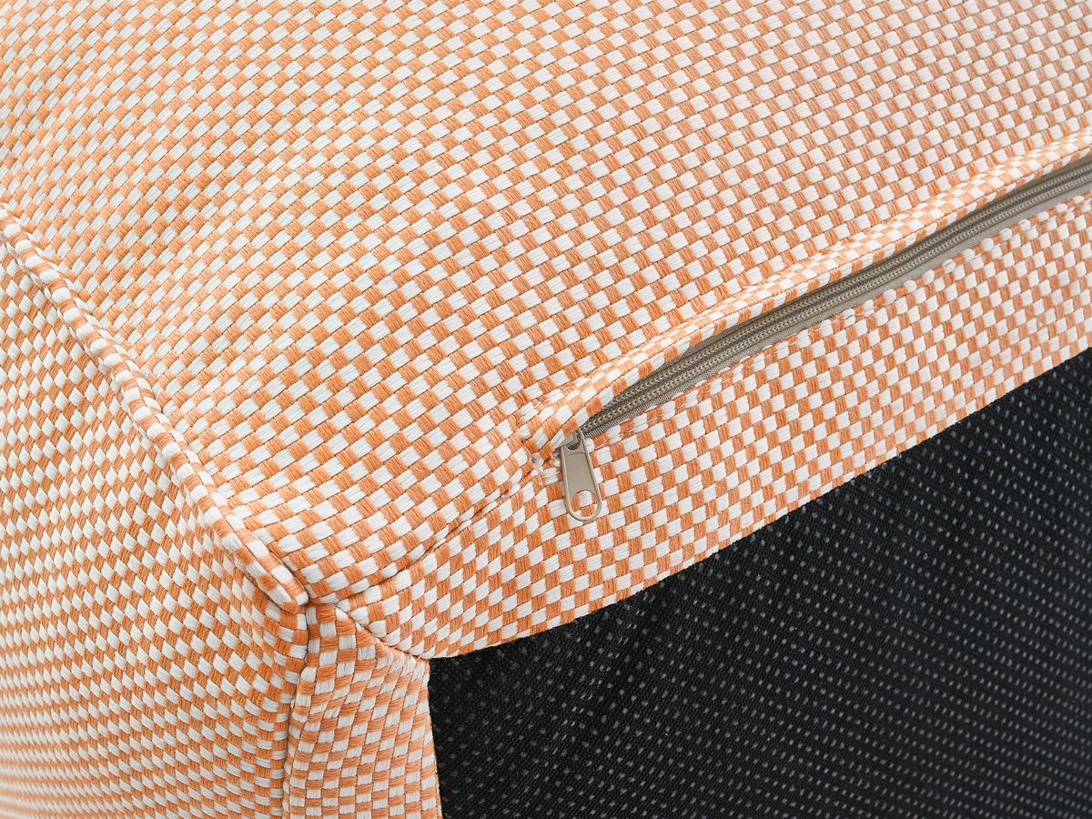 Bobochic Riviera Pouf 80 × 80 cm Melange-Stoff Orange