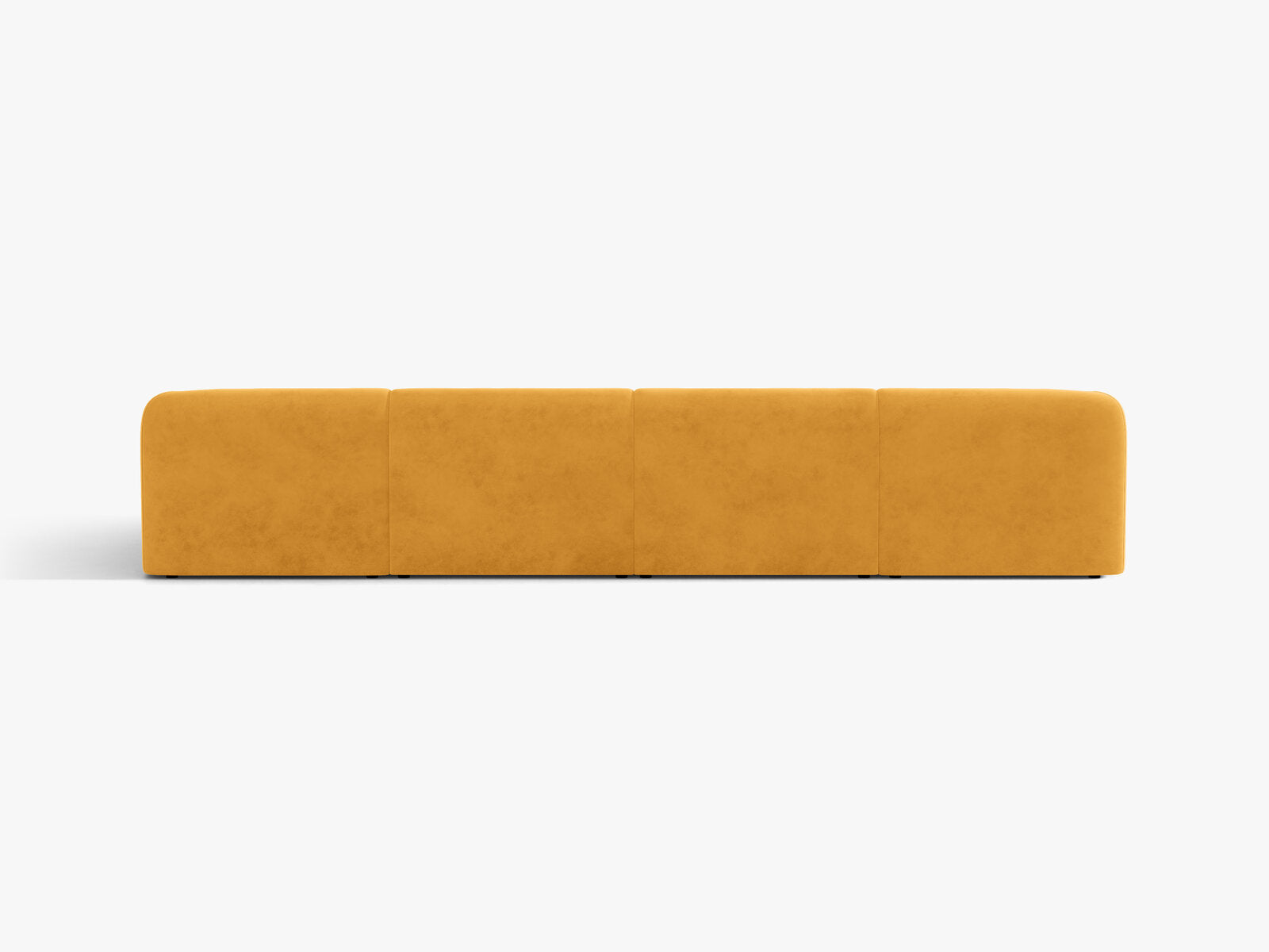 Micadoni Panorama-Sofa Miley 5-Sitzer Samt Venus Gelb