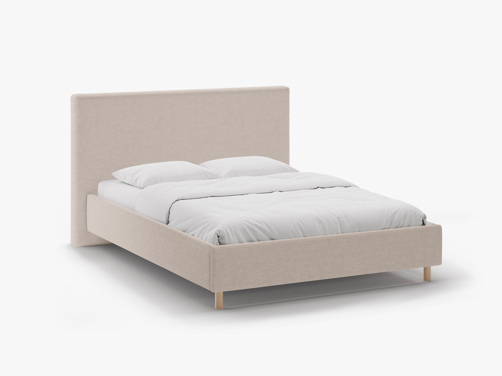 Micadoni Stauraumbett mit Kopfteil Eloise Strukturierter Stoff Moly Cappuccino 140x200
