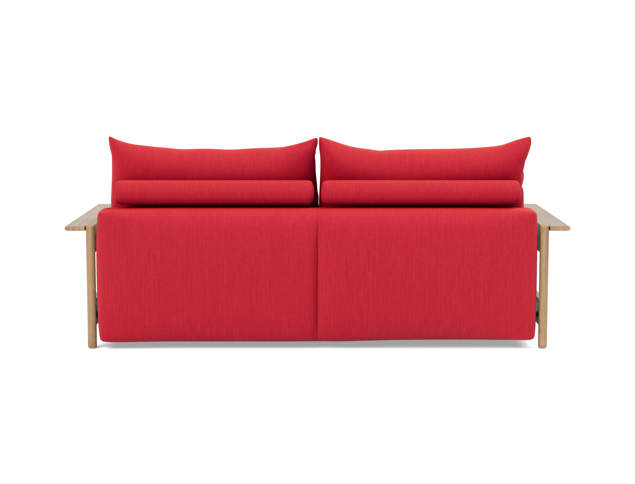 Schlafsofa Malloy Wood Flachgewebe Elegance 511-Red