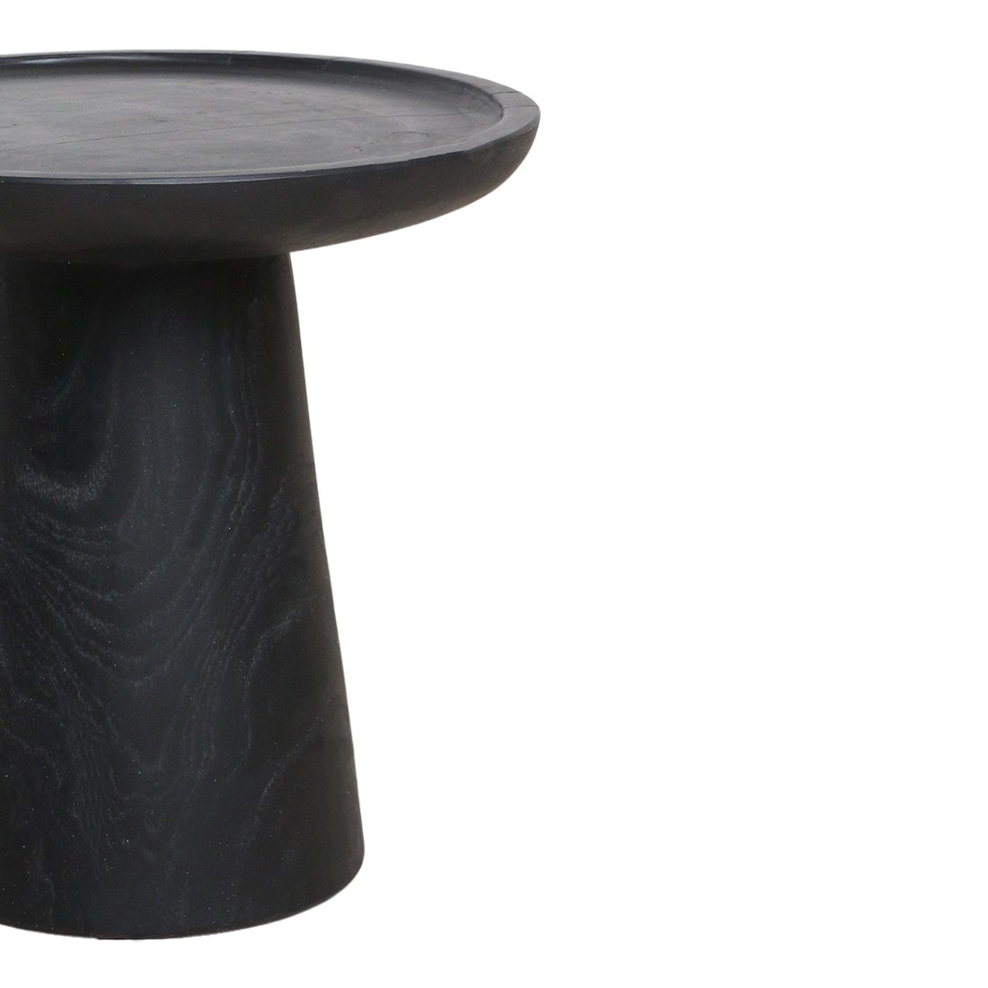 Raw Materials Nero Beistelltisch aus Teakholz Dusk schwarz
