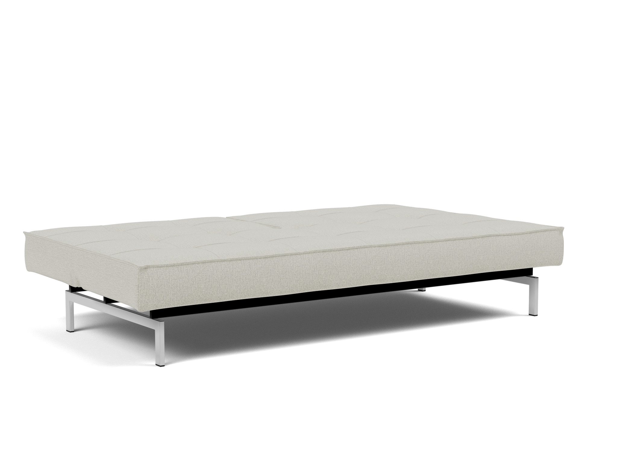 Schlafsofa Splitback Flachgewebe Mixed Dance 527-Natural Beine Chrom