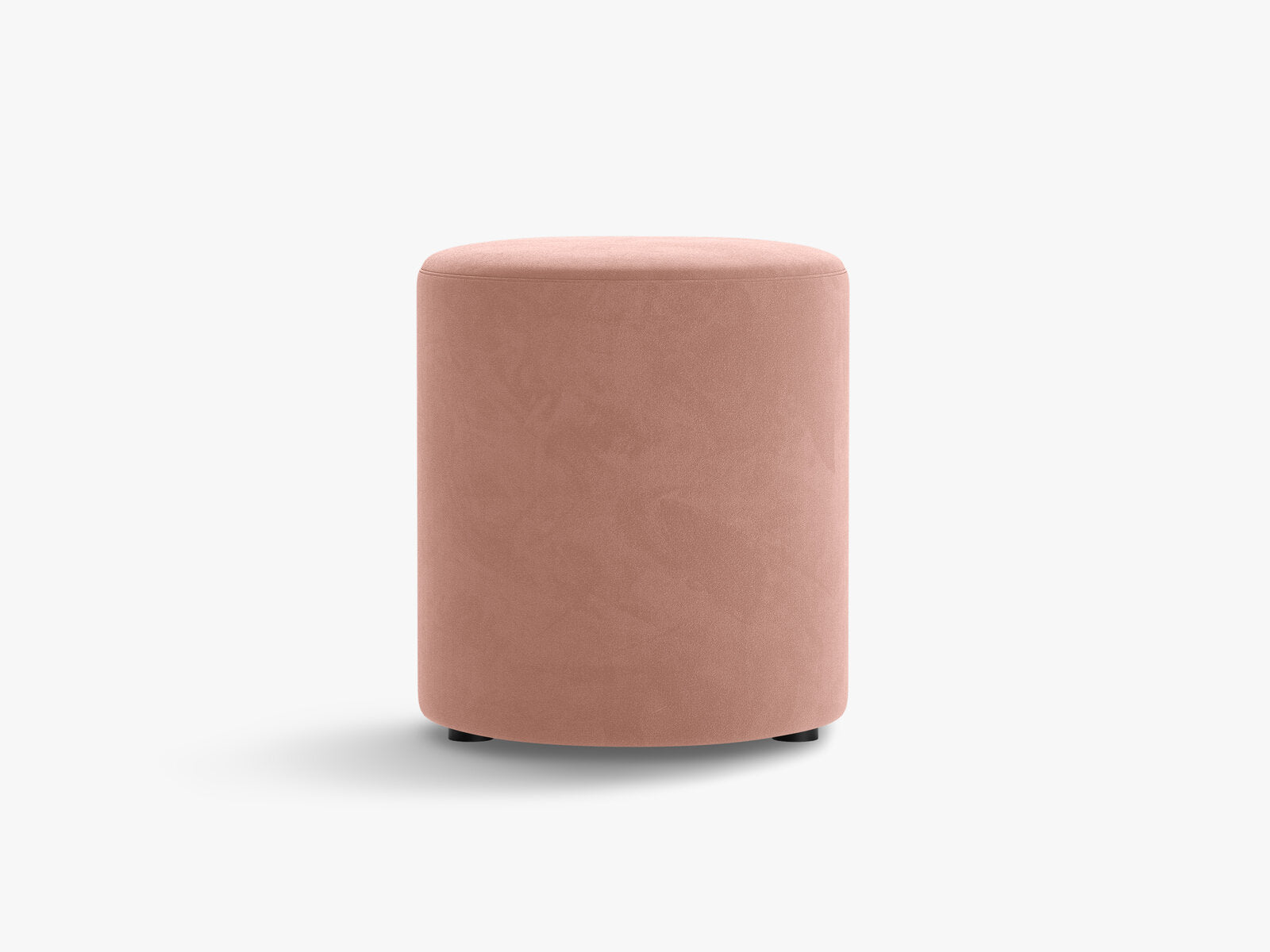 Micadoni Pouf Dia 40cm Samt Salvador Rosa