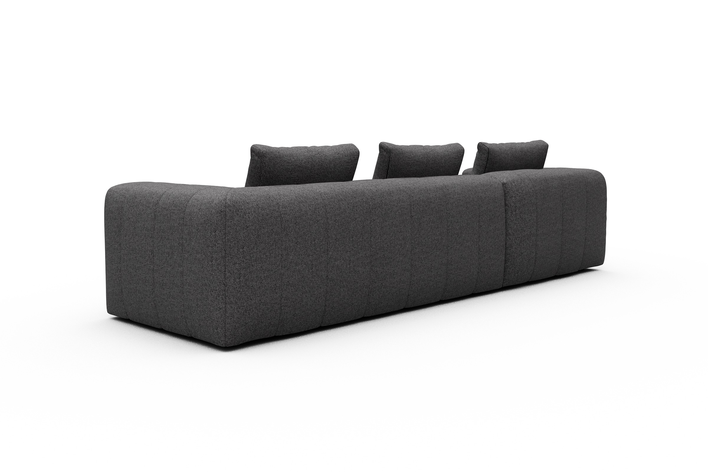 Ecksofa Hugo 2,5-Sitzer Armlehne rechts mit Chaiselongue Sama-Antracite
