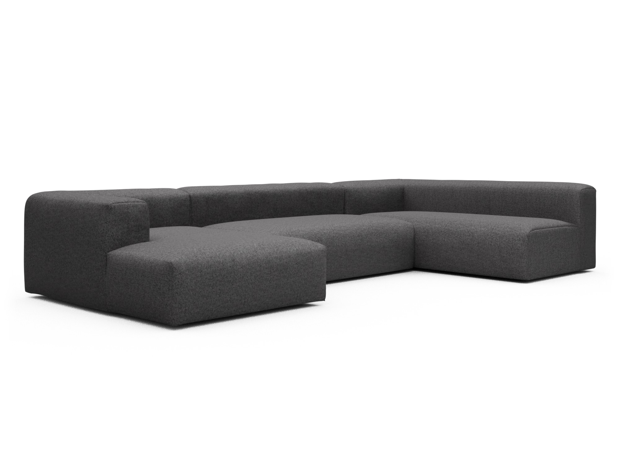 Skandi Home Wohnlandschaft Fred Chaiselongue links mit 2-Sitzer und lange Armlehne rechts Sama-Antracite moebelfaktor