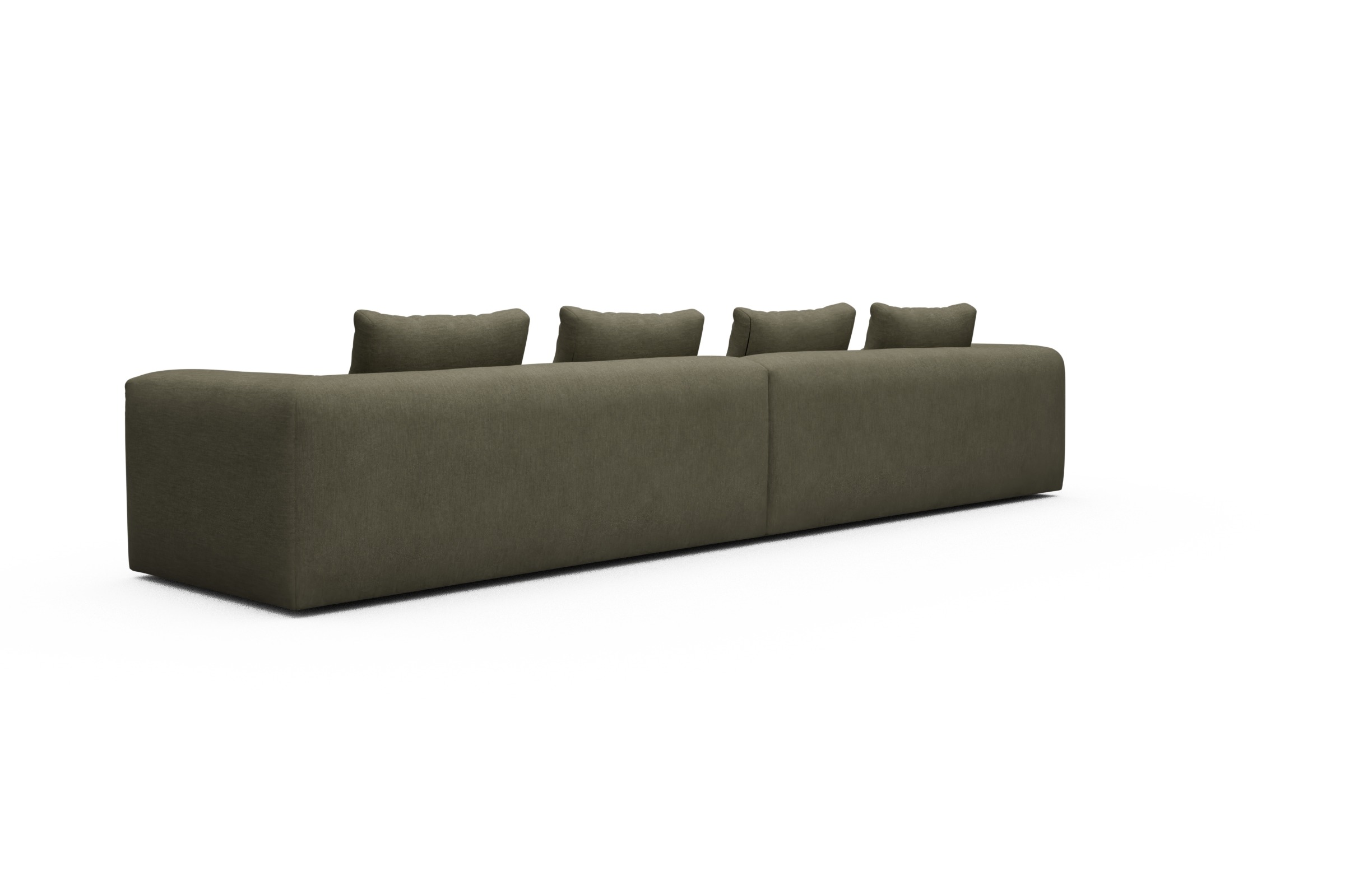 Sofa Modulares XXL Sofa Fred 5-Sitzer Vivus-Dusty-Olive
