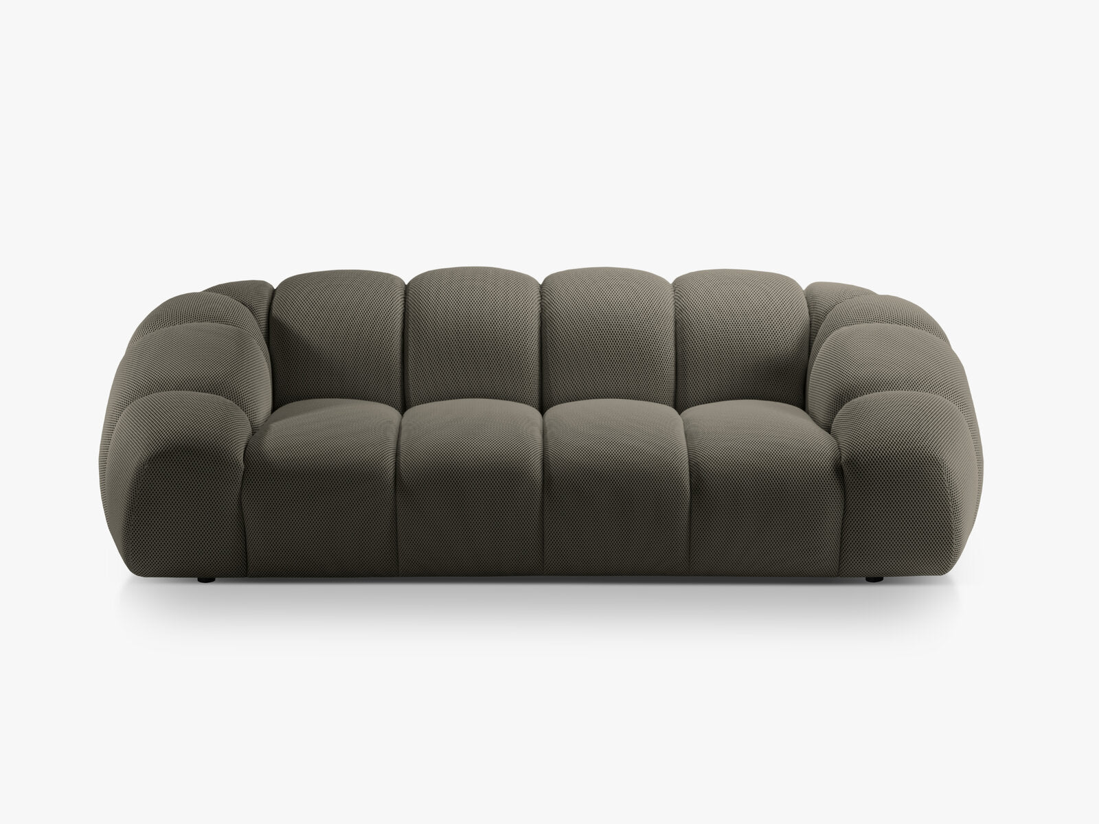 Micadoni Sofa Diana 3-Sitzer 3D-Stoff Stahl