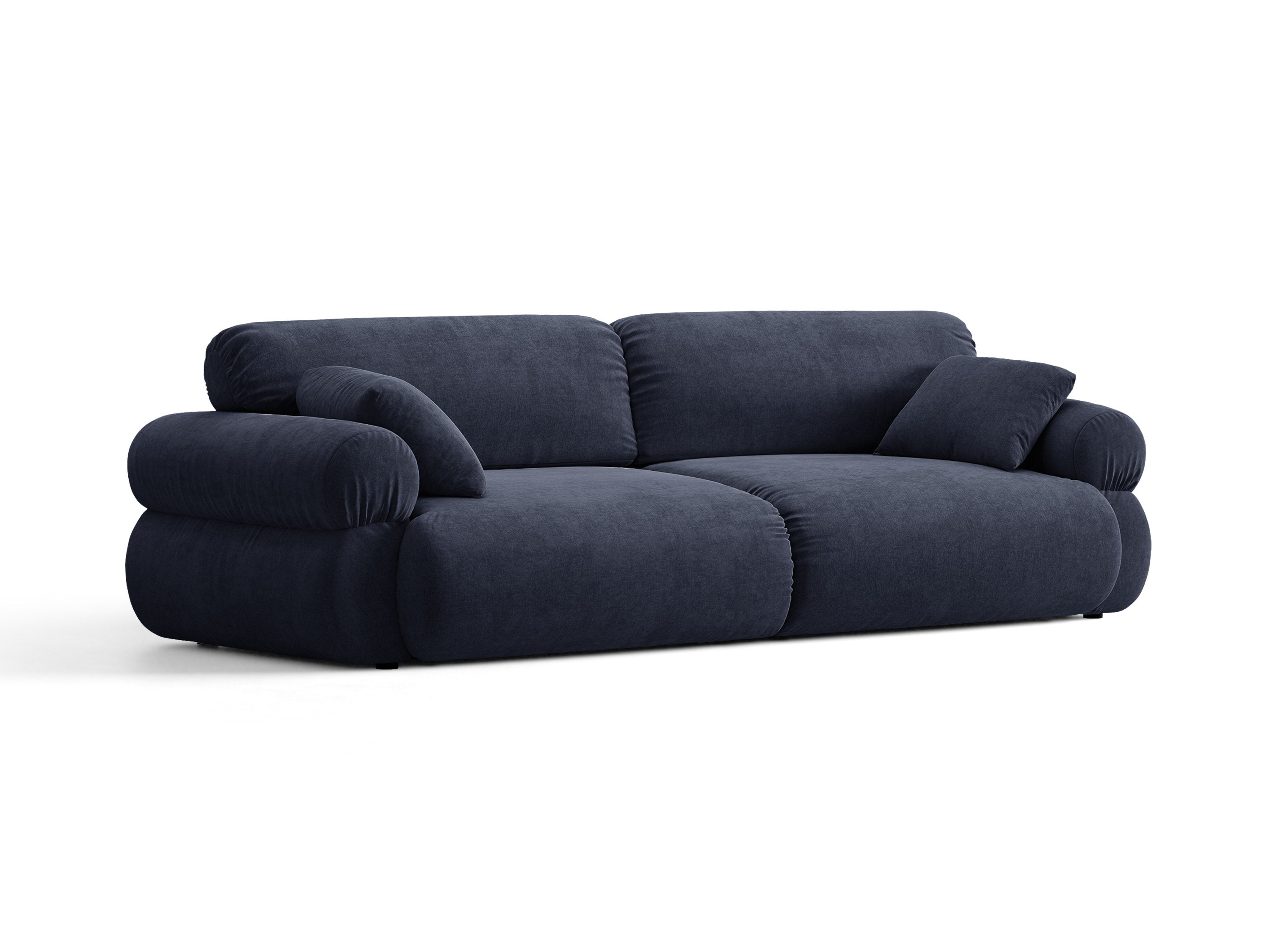Micadoni Ophelia Sofa 4-Sitzer Strukturierter Stoff Liberty Marineblau