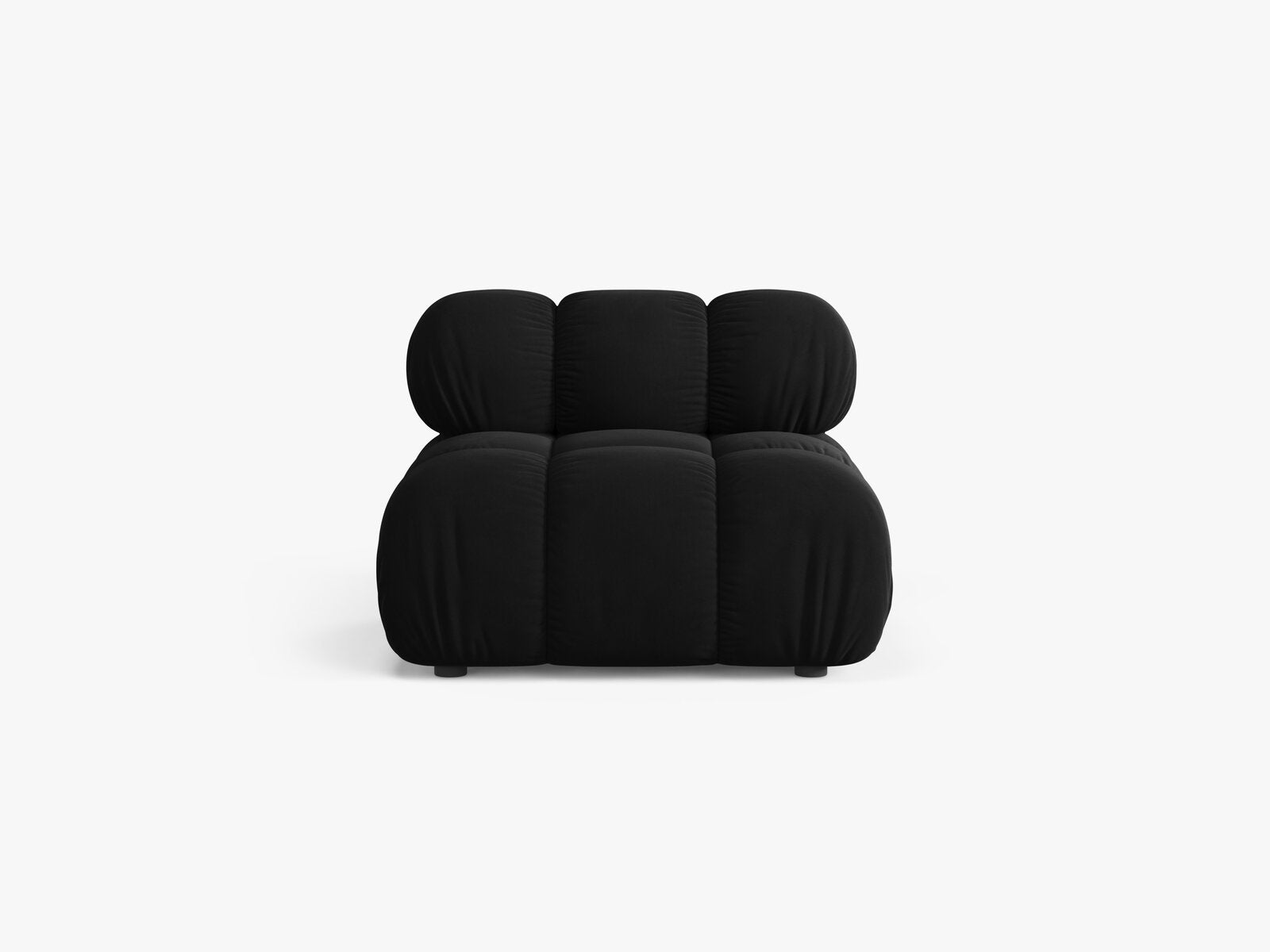 Micadoni Armloses Modul Bellis Samt Bluvel Schwarz