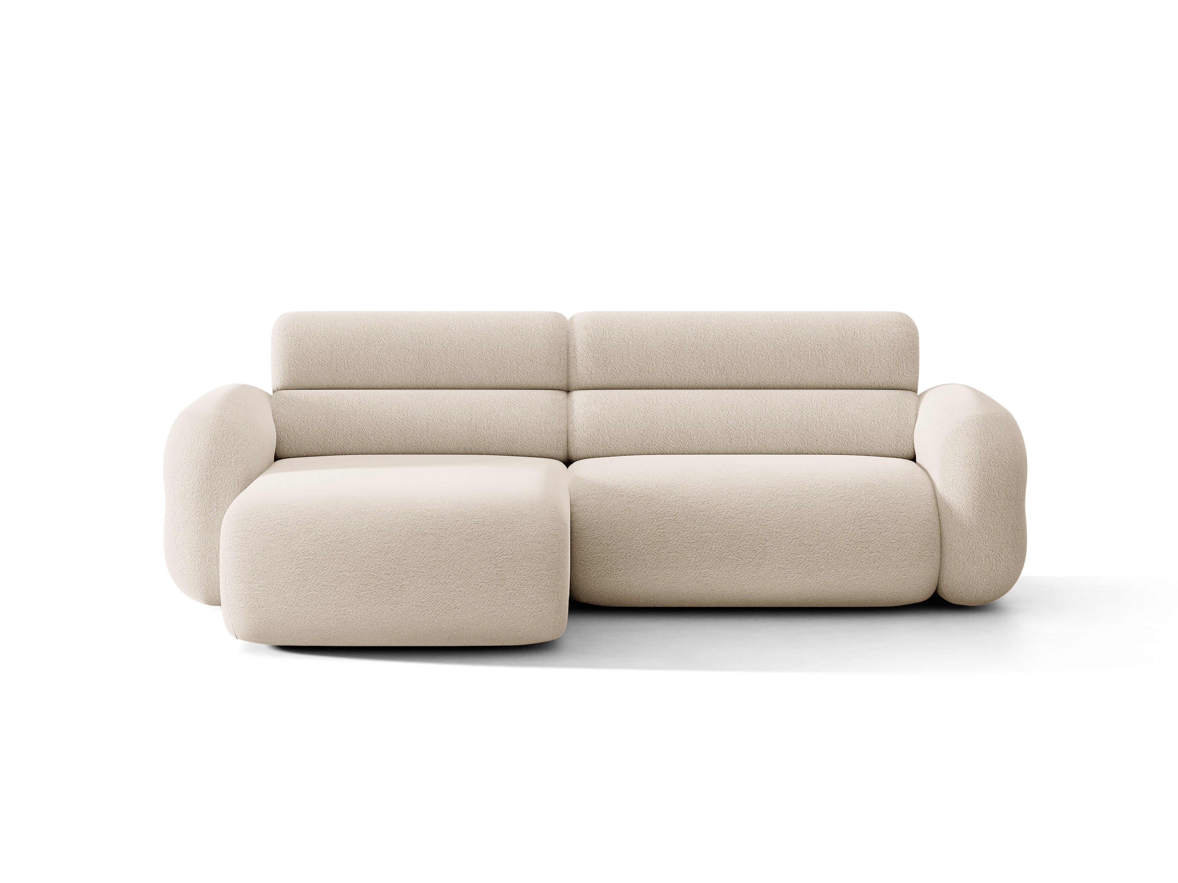 Micadoni Neo Ecksofa 3-Sitzer Boucle Baloo Beige Links