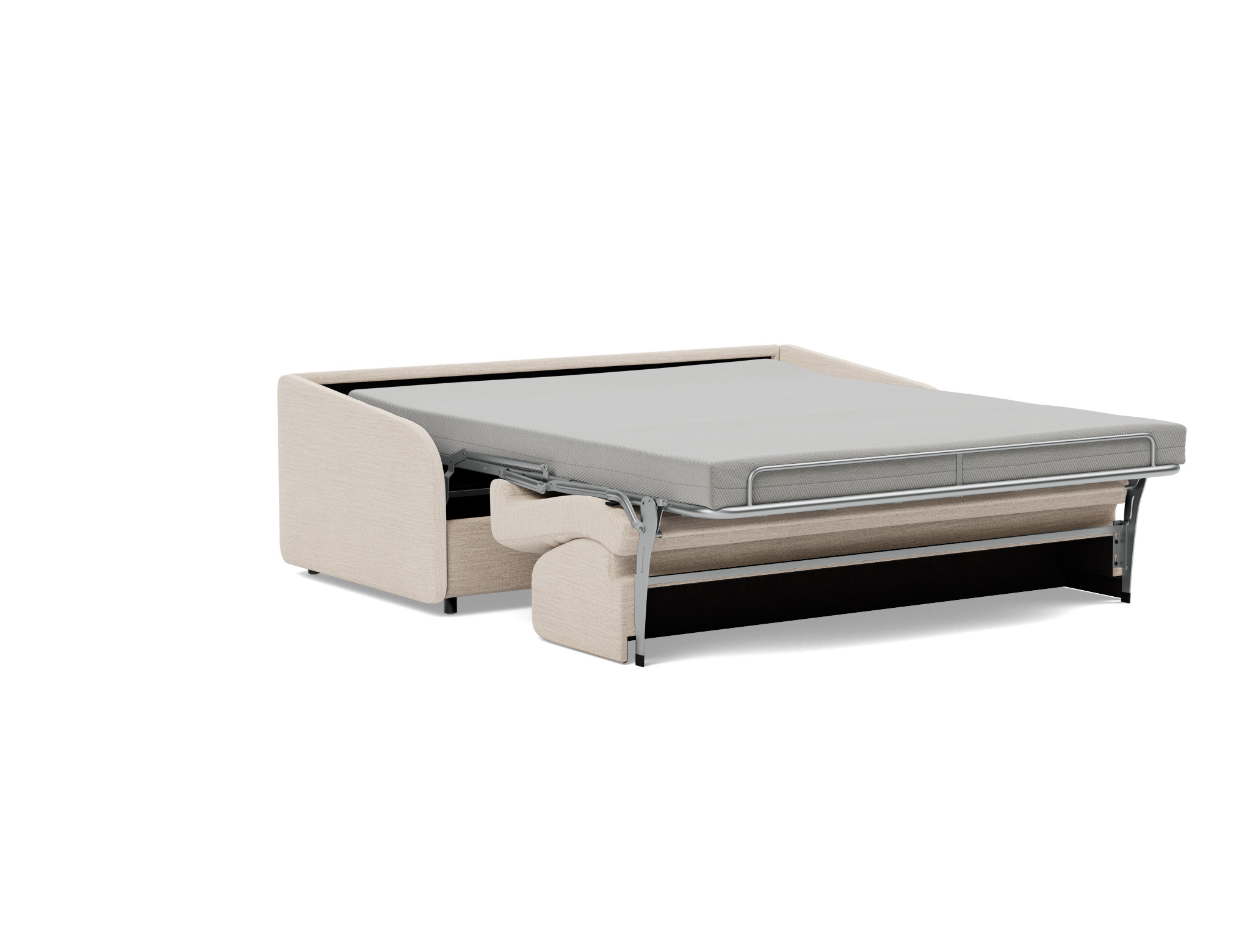 Schlafsofa Eivor mit Taschenfederkernmatratze 160 Webstoff Blida 612-Sand-Grey