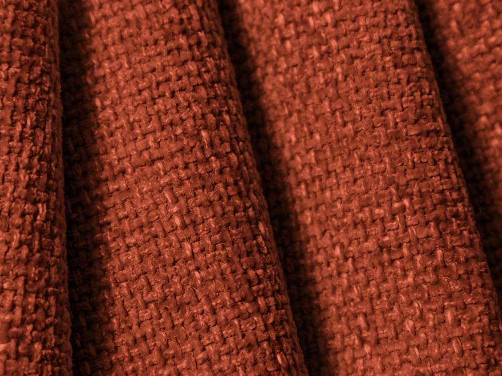 Cosmopolitan Design Ecksofa Matera 4-Sitzer mit Schlaffunktion Chenille Eden Ziegel Links