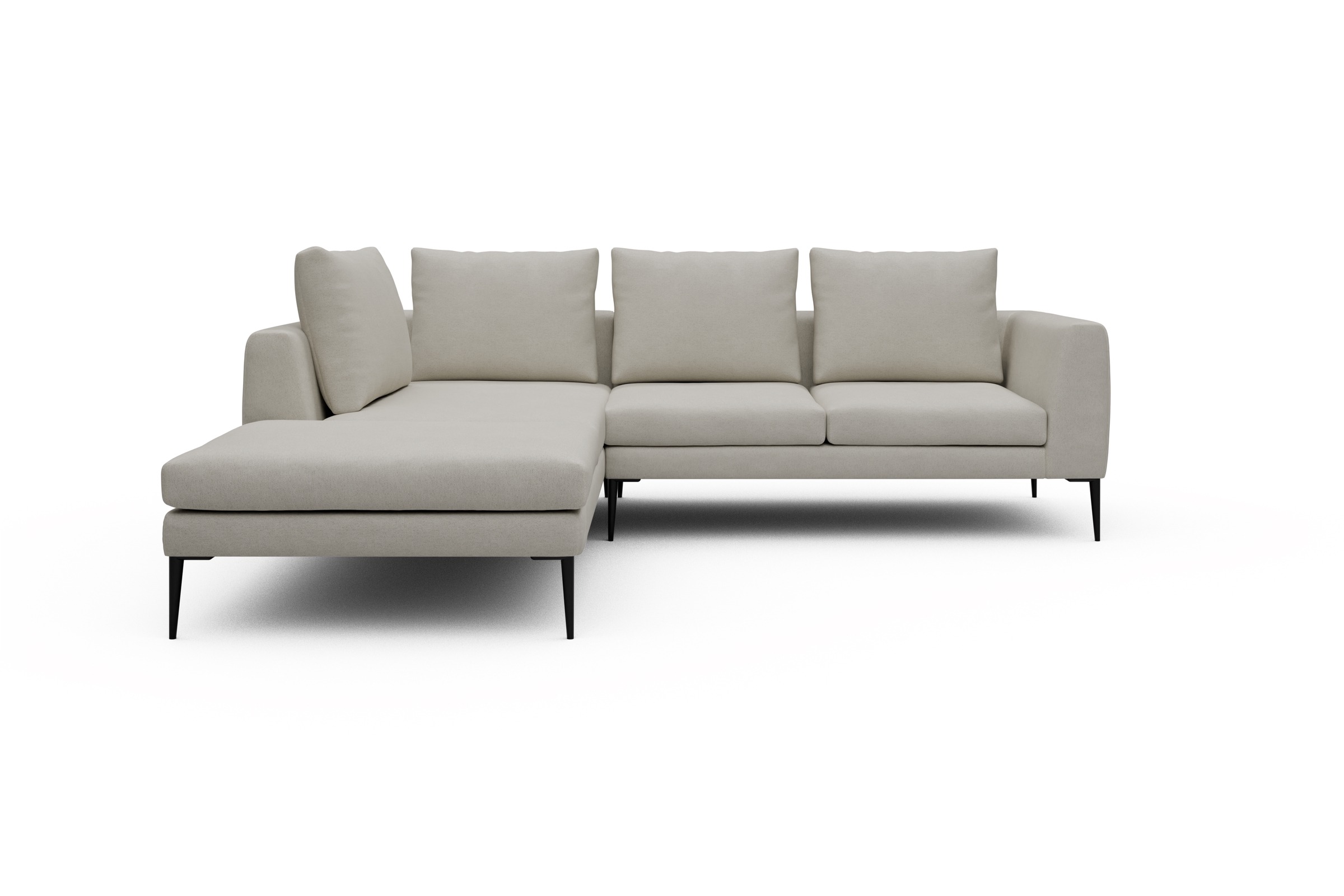 Skandi Home Ecksofa Paul Relax-Ecke links mit 2-Sitzer Denari-Clean-Beige moebelfaktor