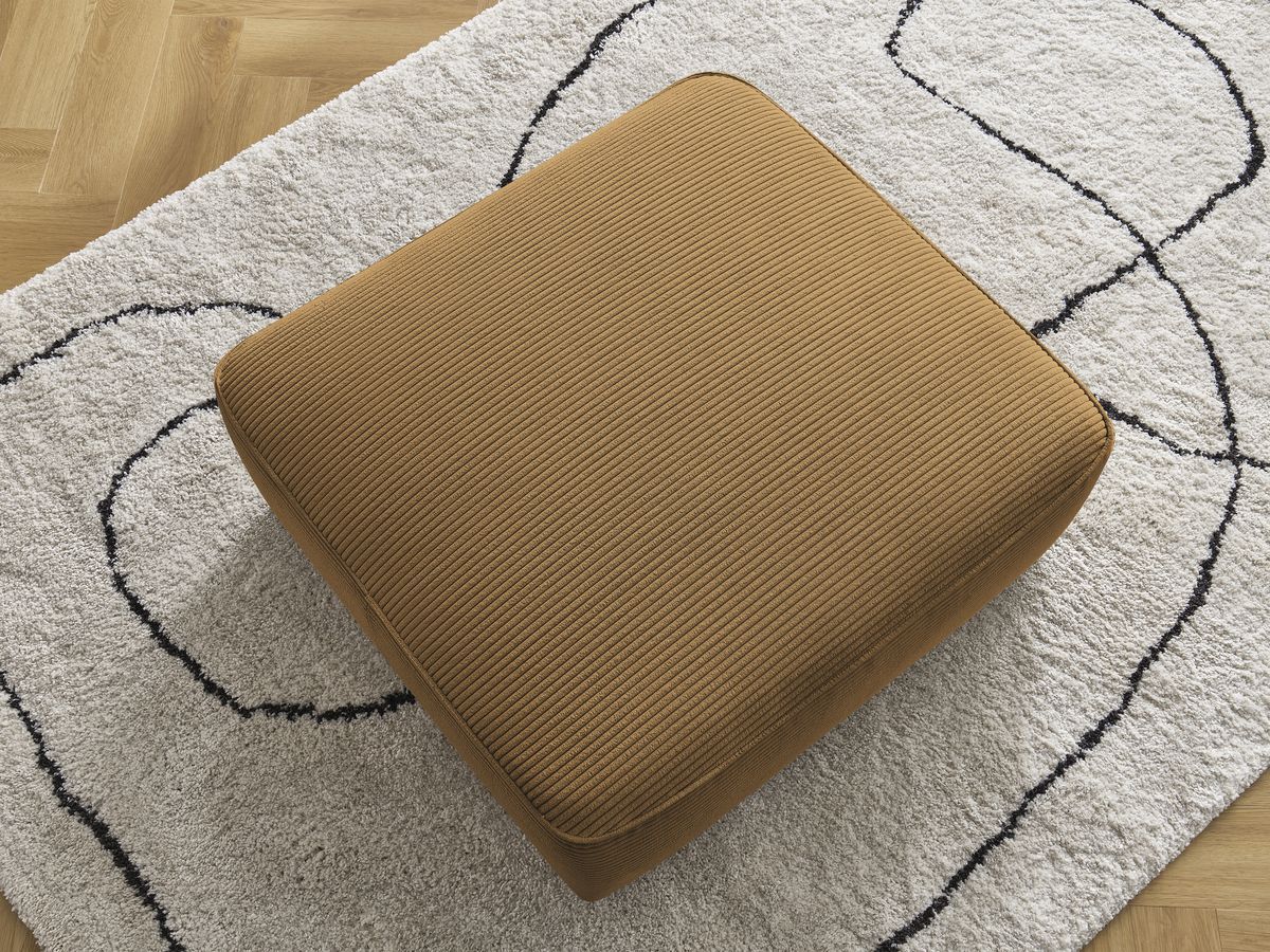 Bobochic Leopold Pouf Cordsamt Gelb