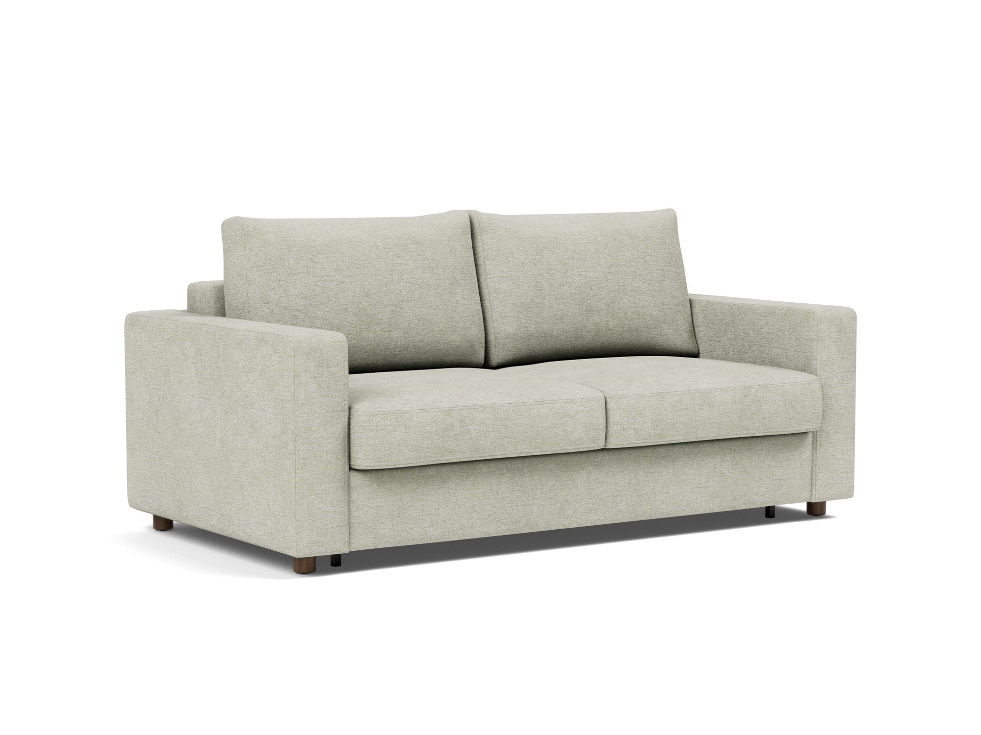 Schlafsofa Neah mit Standard-Armlehnen 160 Flachgewebe Avella 280-Sand