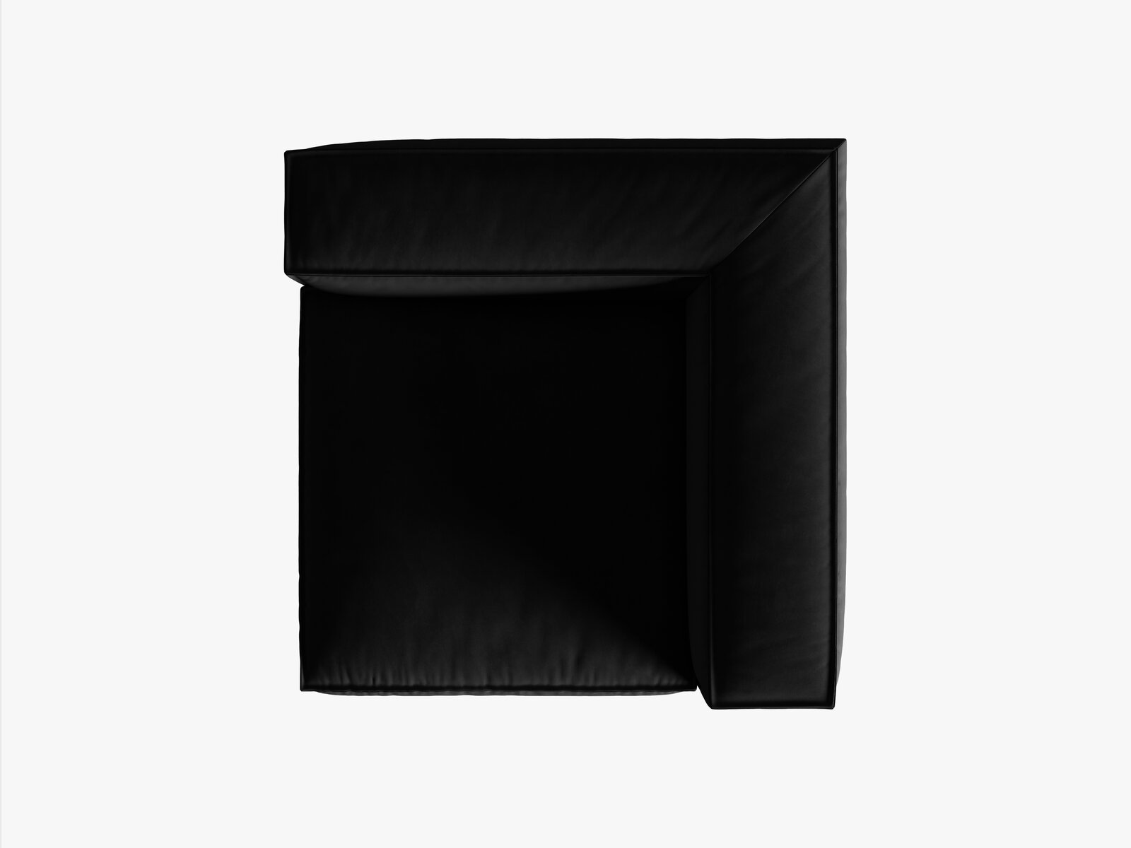 Micadoni Eckmodul Nuria 1-Sitzer Samt Schwarz