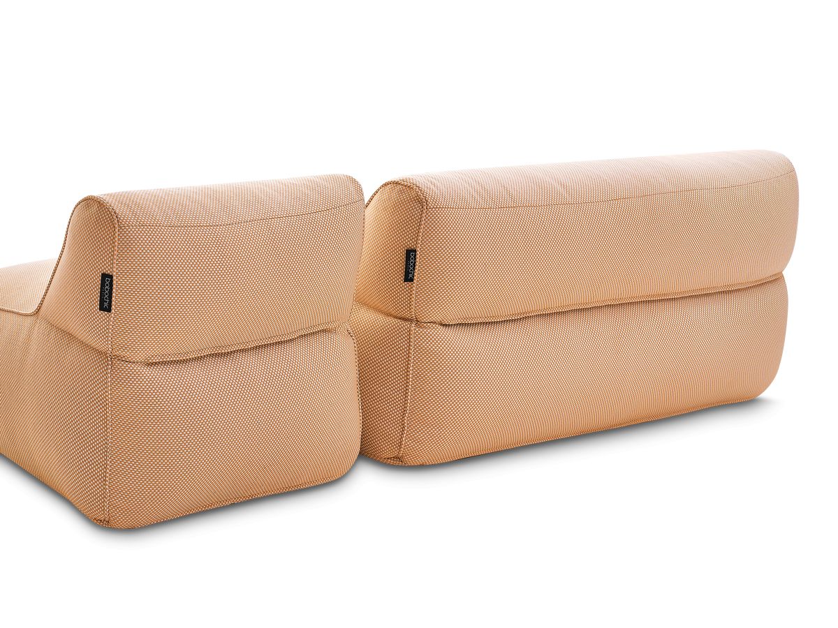 Bobochic Riviera Gartensofa 4-Sitzer Melange-Stoff Orange