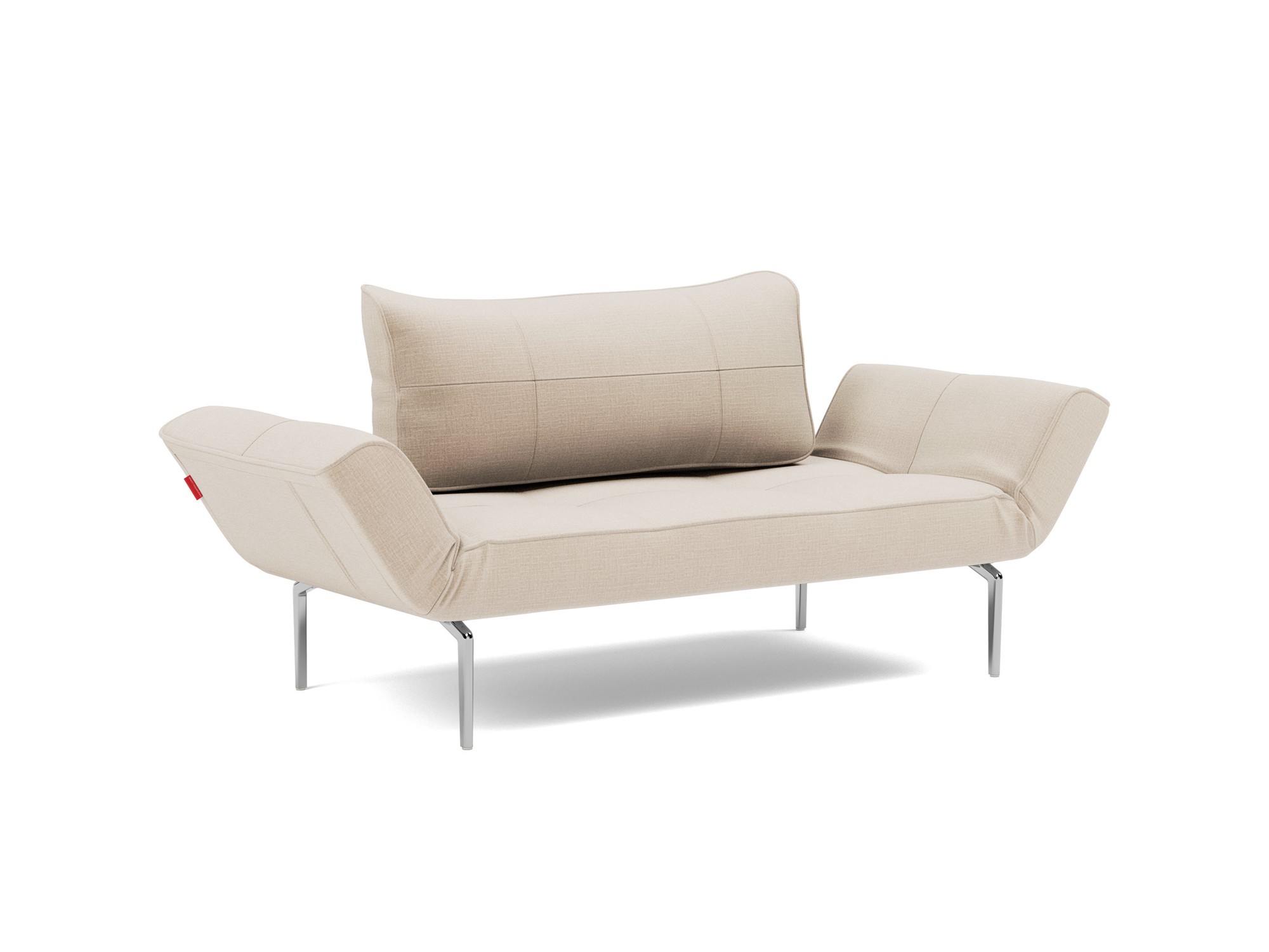 Tagesbett Zeal Chenille Esina 410-Almond-Beige Beine Straw Aluminium