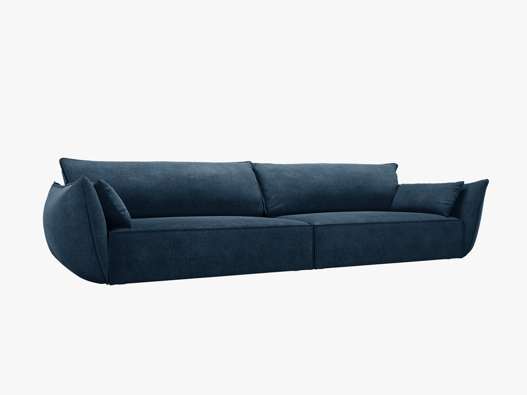 Micadoni 4-Sitzer Sofa Kaelle Chenille Over The Horizon Königsblau