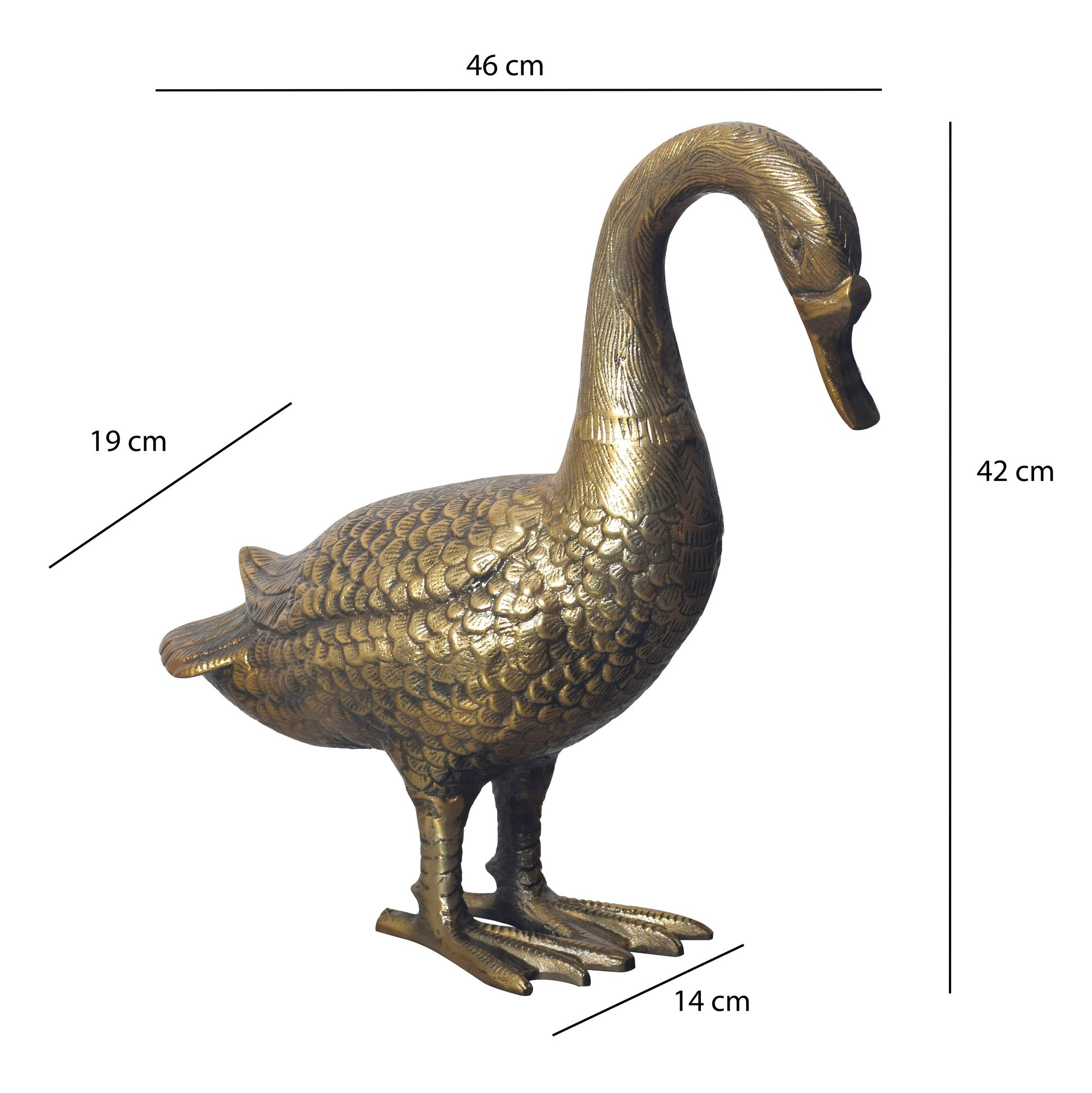 Dekofigur Innset Aluminium Gold 46 × 19 × 42 cm