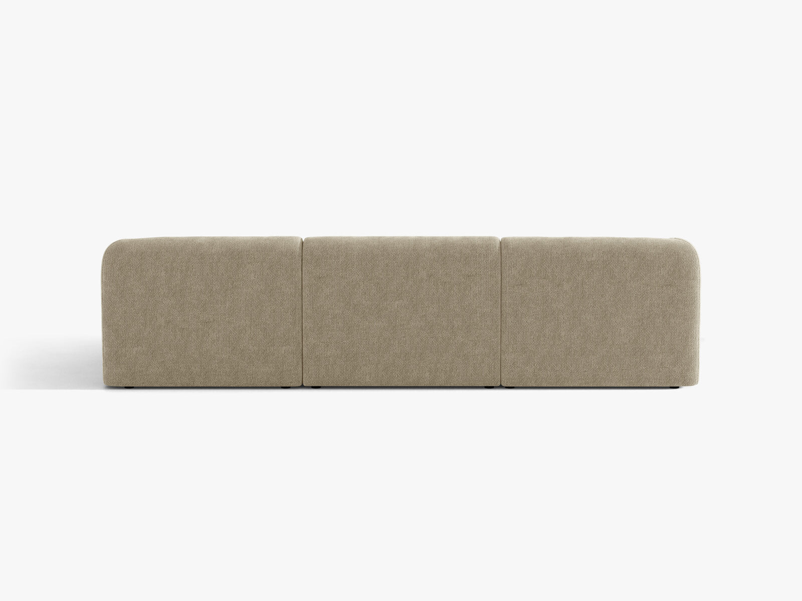 Micadoni Ecksofa Miley 4-Sitzer Chenille Eden Dunkelbeige Rechts